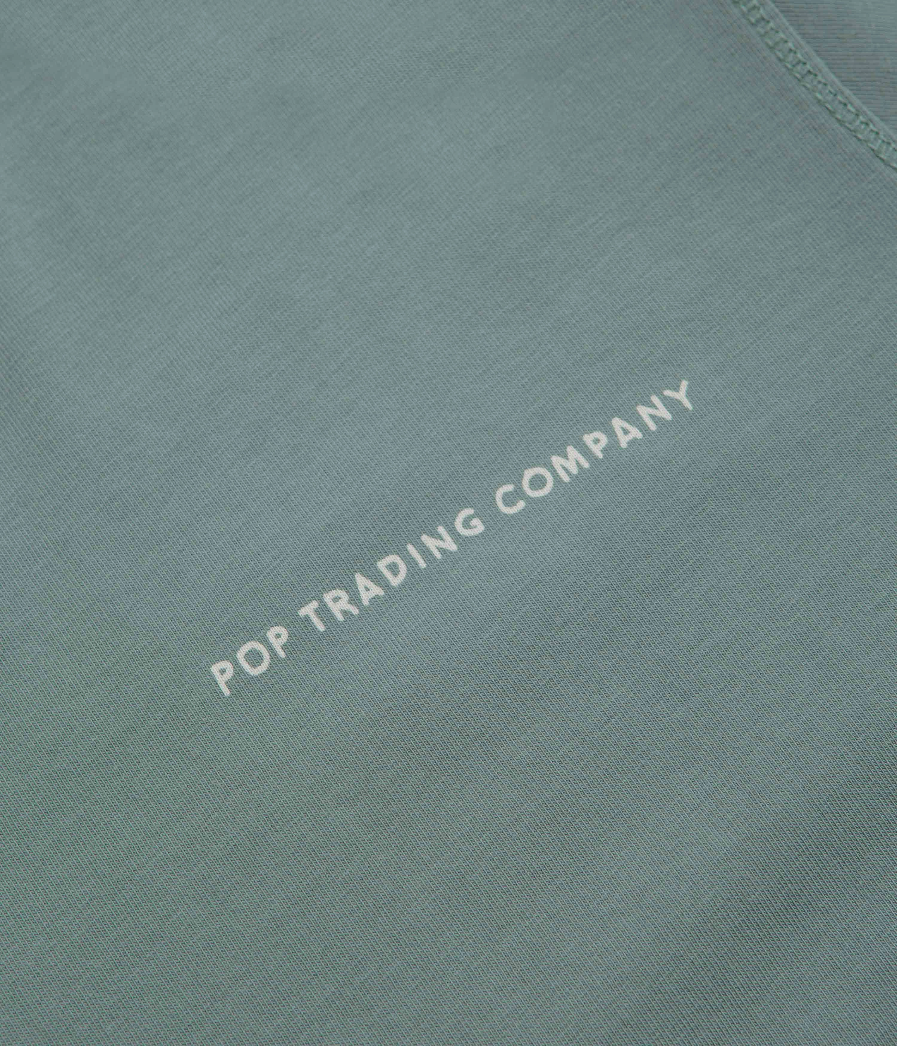 Pop Trading Company BYOBSS Logo T-Shirt - Stormy Sea Stretchable Collar Band Classic Look