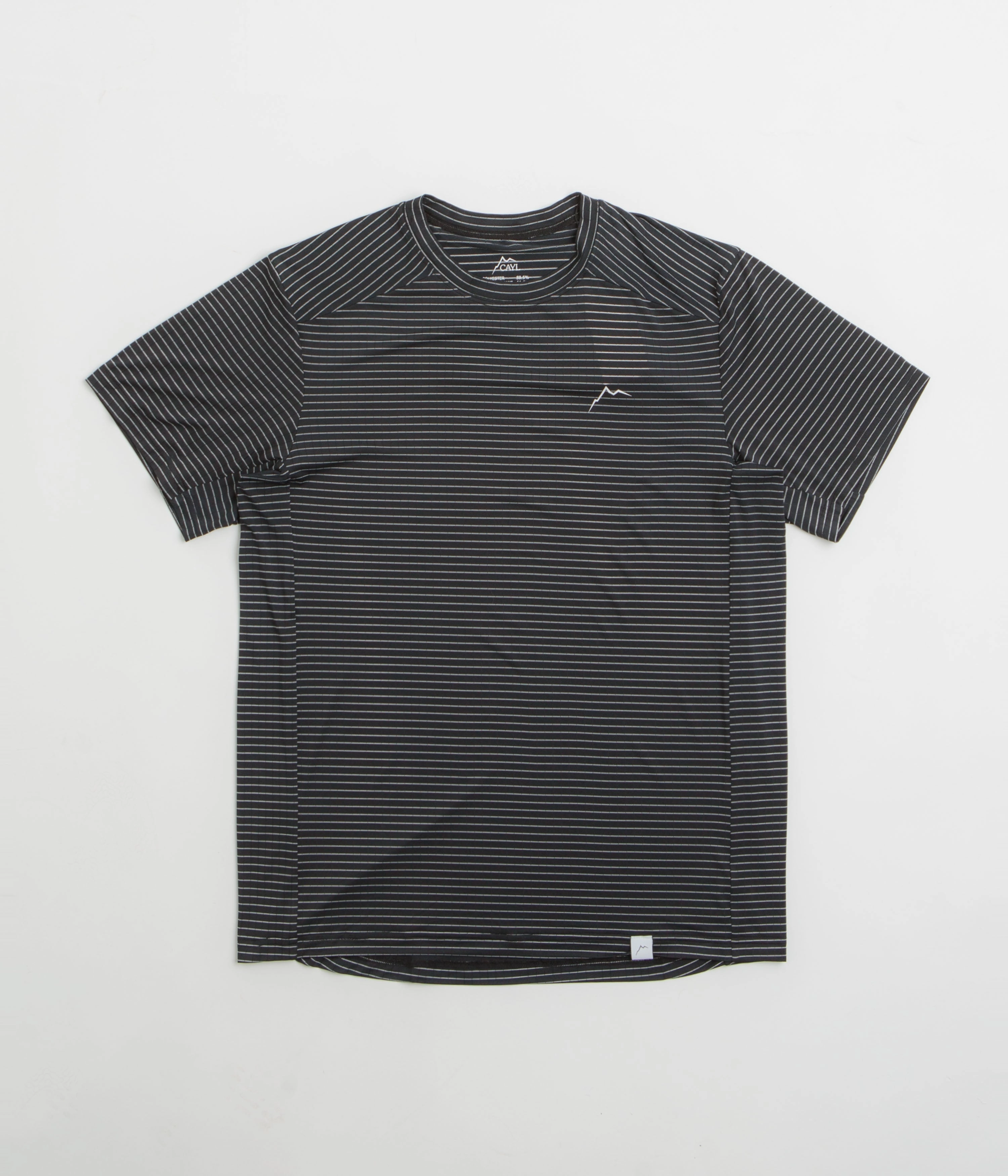Cayl Stripe Logo T-Shirt - Black Classic and Comfy Cozy Wear