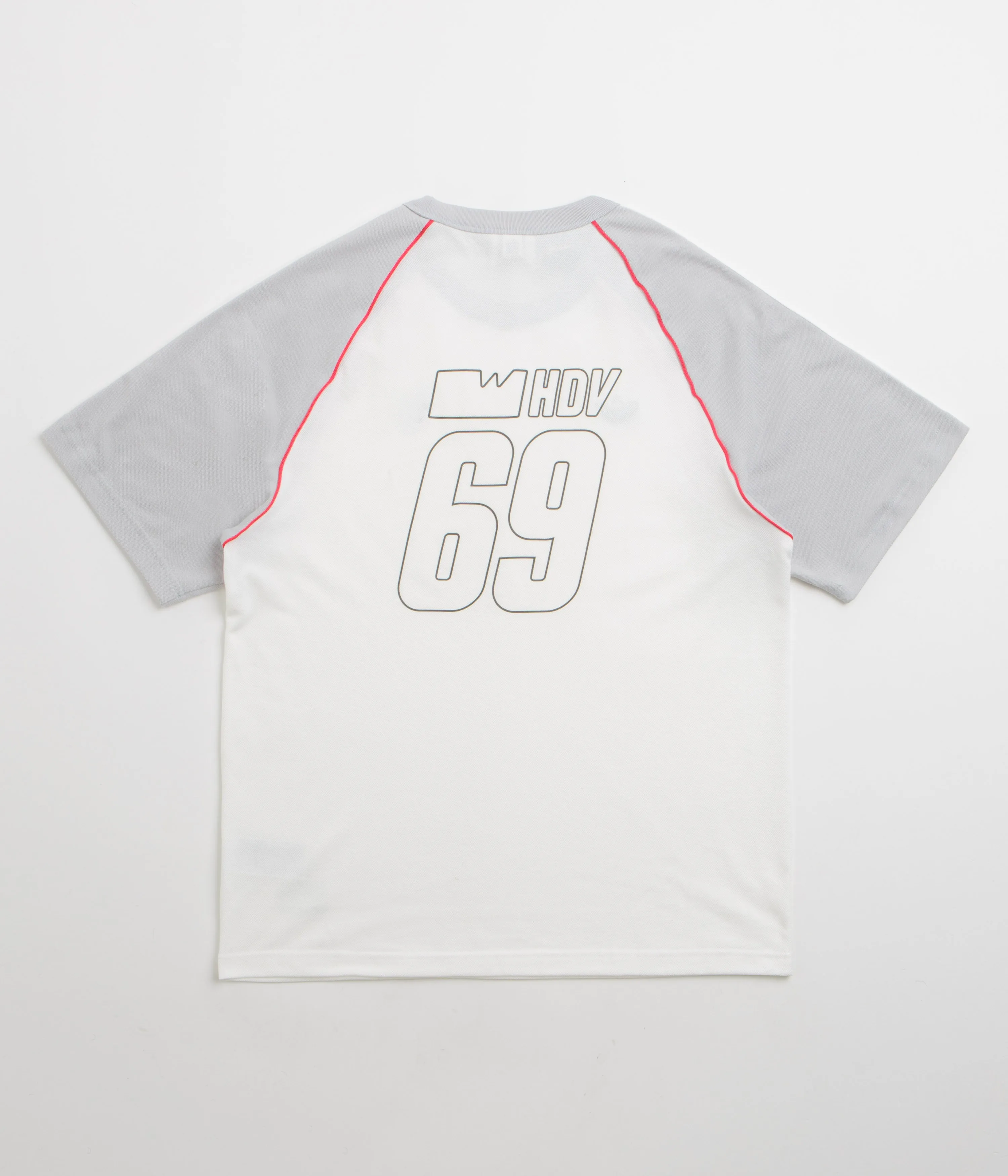 Relaxed Comfort Fit Stylish Outfit Adidas x Wall Street x Olympique Lyonnais Jersey - White / Solid Grey / Active Pink