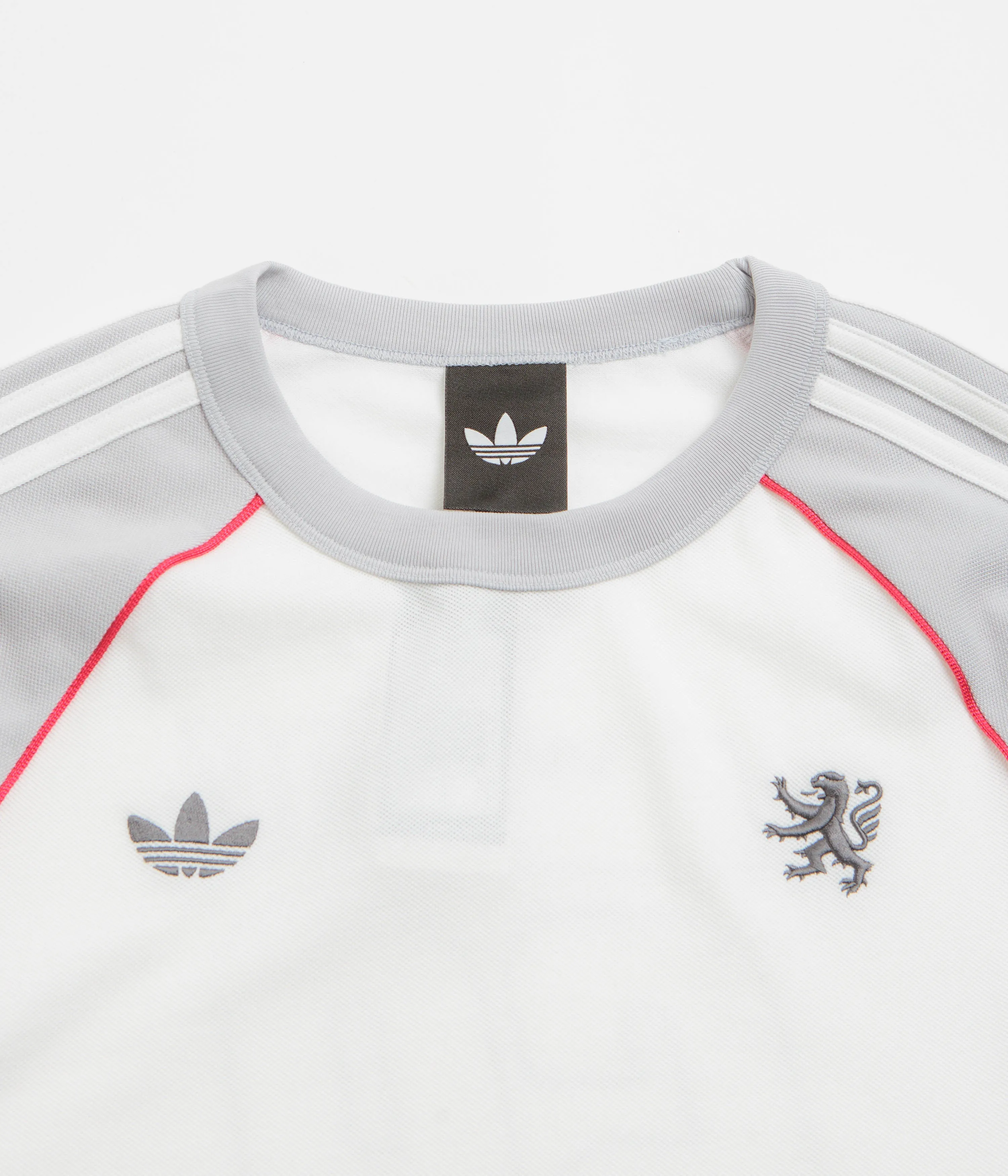Adidas x Wall Street x Olympique Lyonnais Jersey - White / Solid Grey / Active Pink Outdoor Style