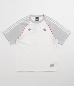 Adidas x Wall Street x Olympique Lyonnais Jersey - White / Solid Grey / Active Pink Floral Pattern LayeredSleeveConstruction