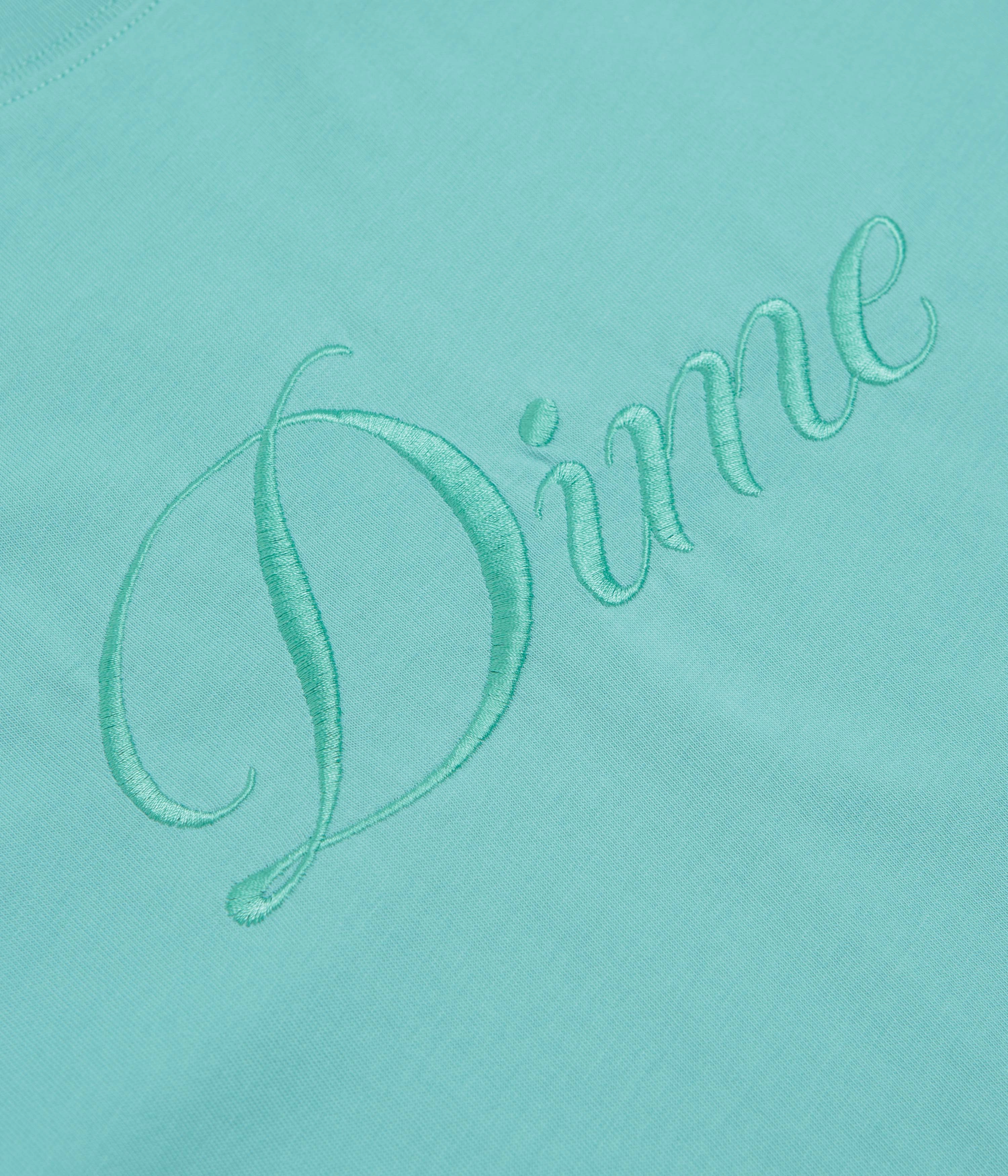 Dime Cursive T-Shirt - Vintage Teal Timeless Appeal Comfortable Look