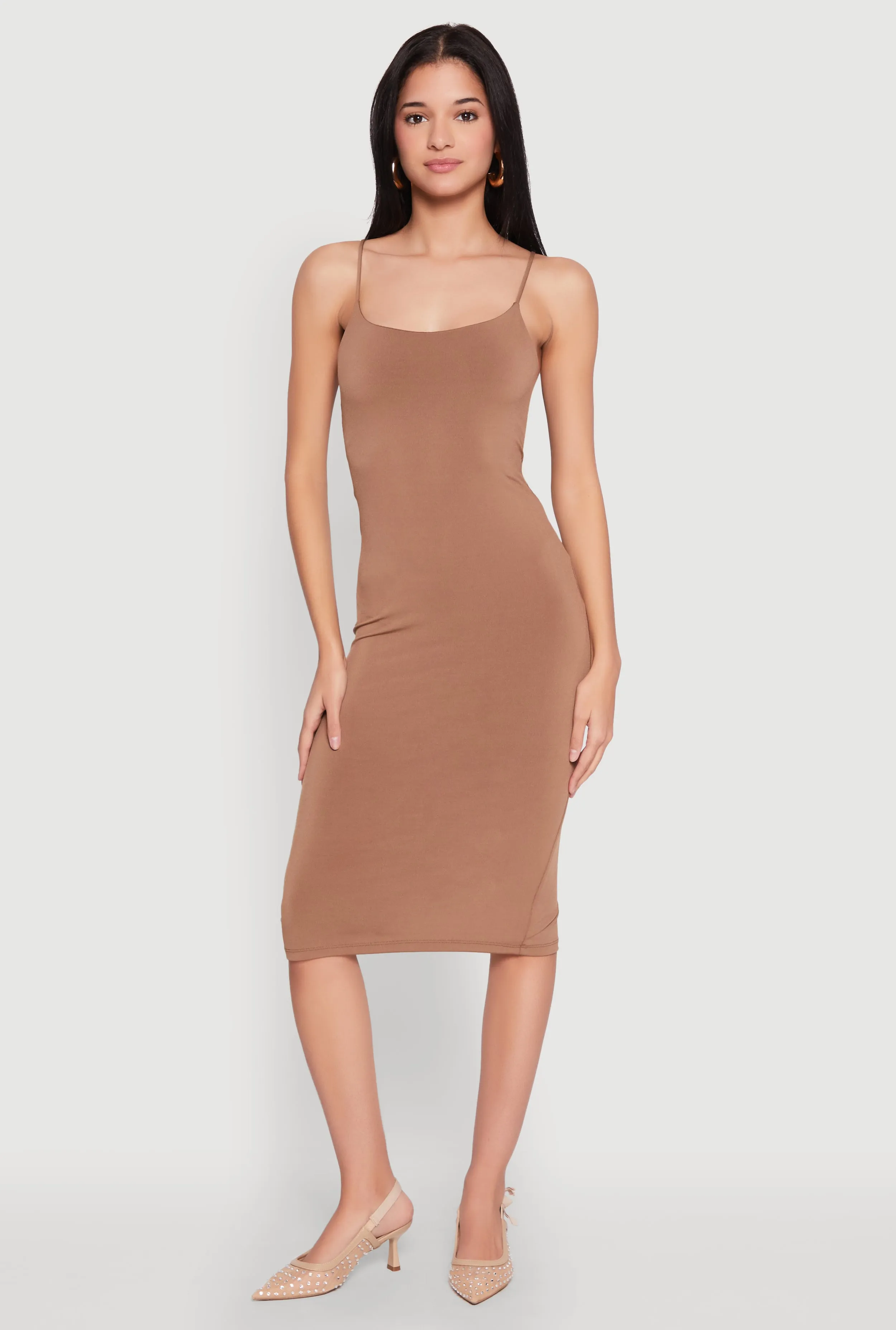 Tie Back Bodycon Midi Dress Daily Mood