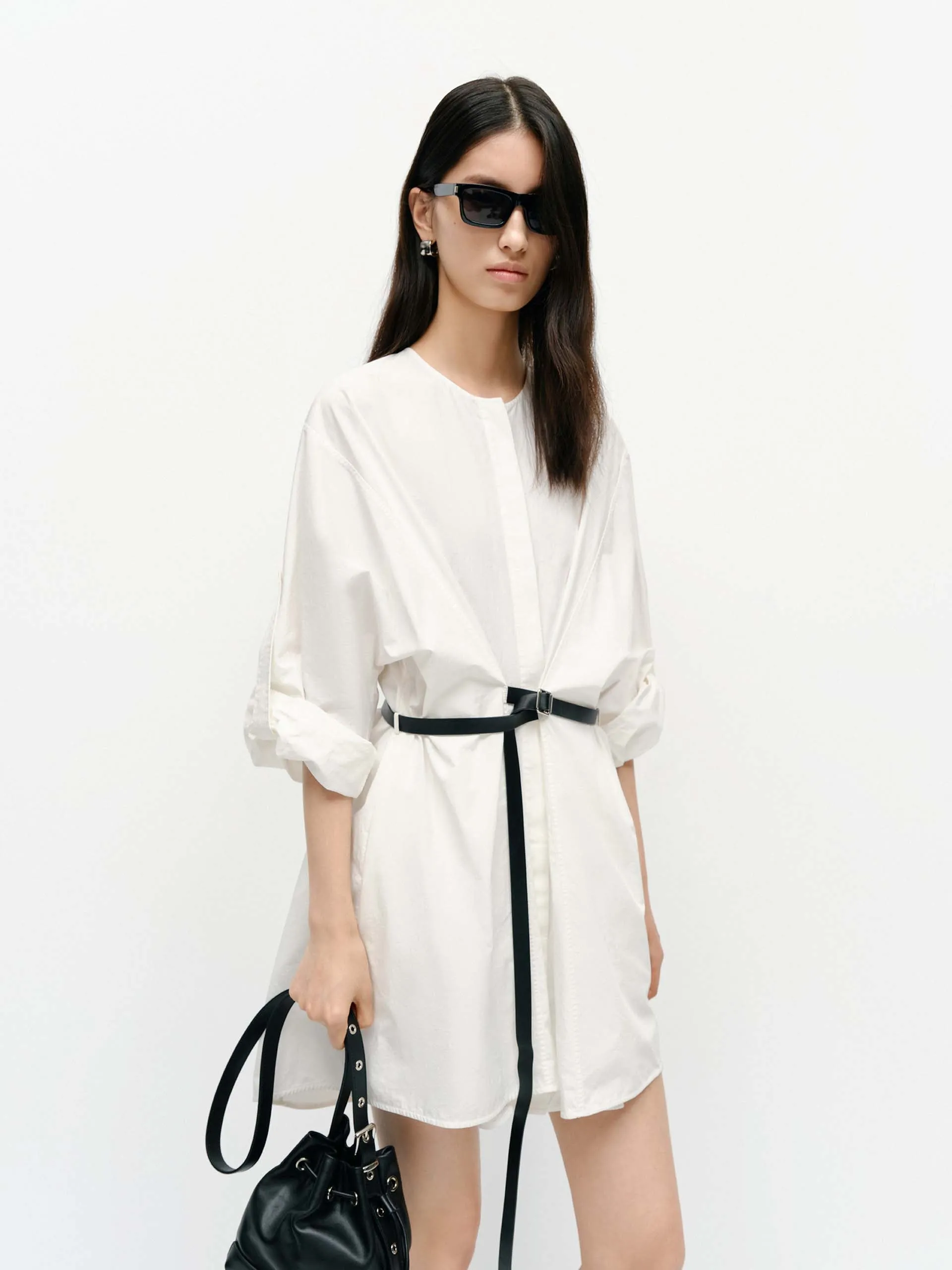 Smooth Feel Round Neck Cotton Dress