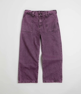 All Season Poetic Collective Painter Pants - Purple Acid Wash Denim