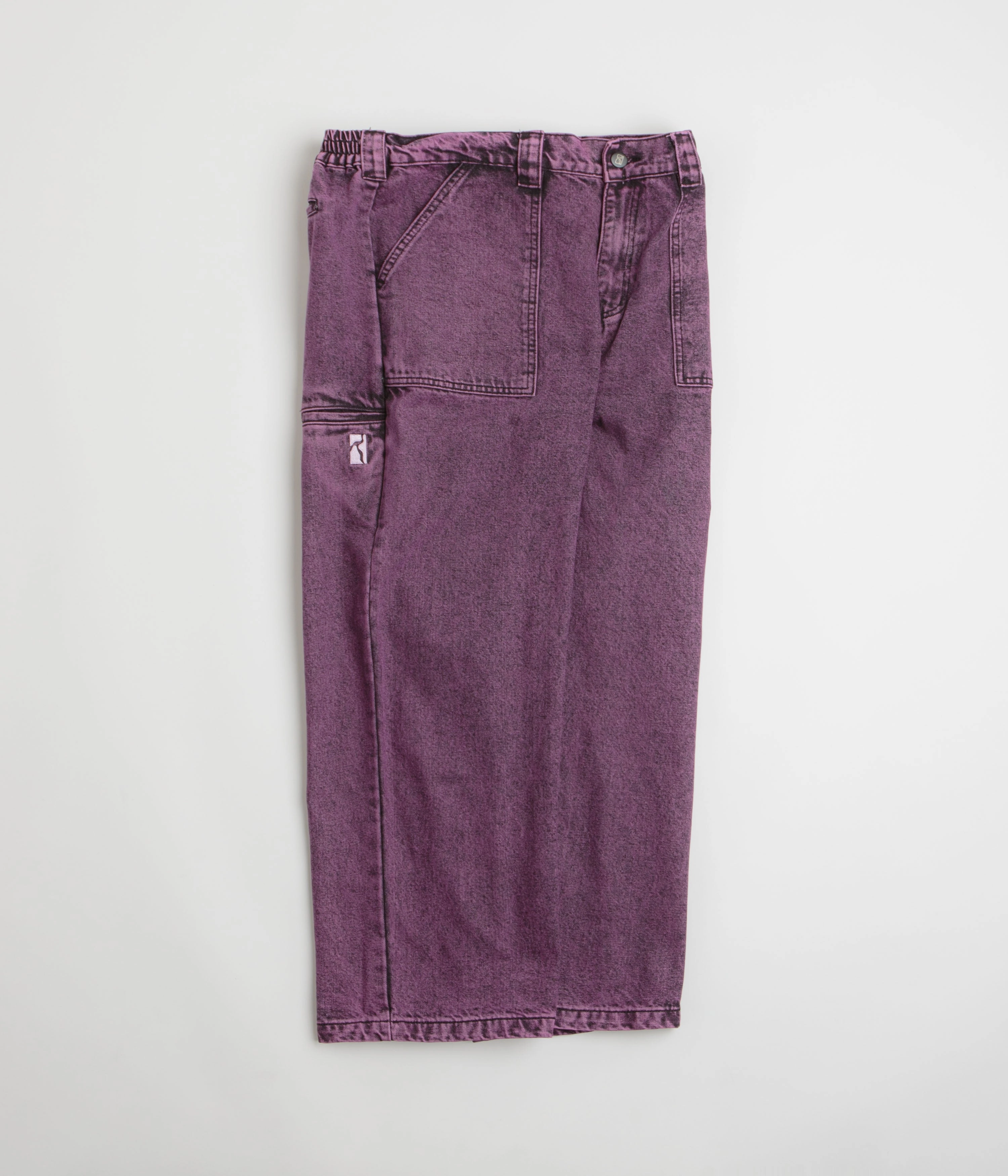 Poetic Collective Painter Pants - Purple Acid Wash Denim Movement Ready Fit
