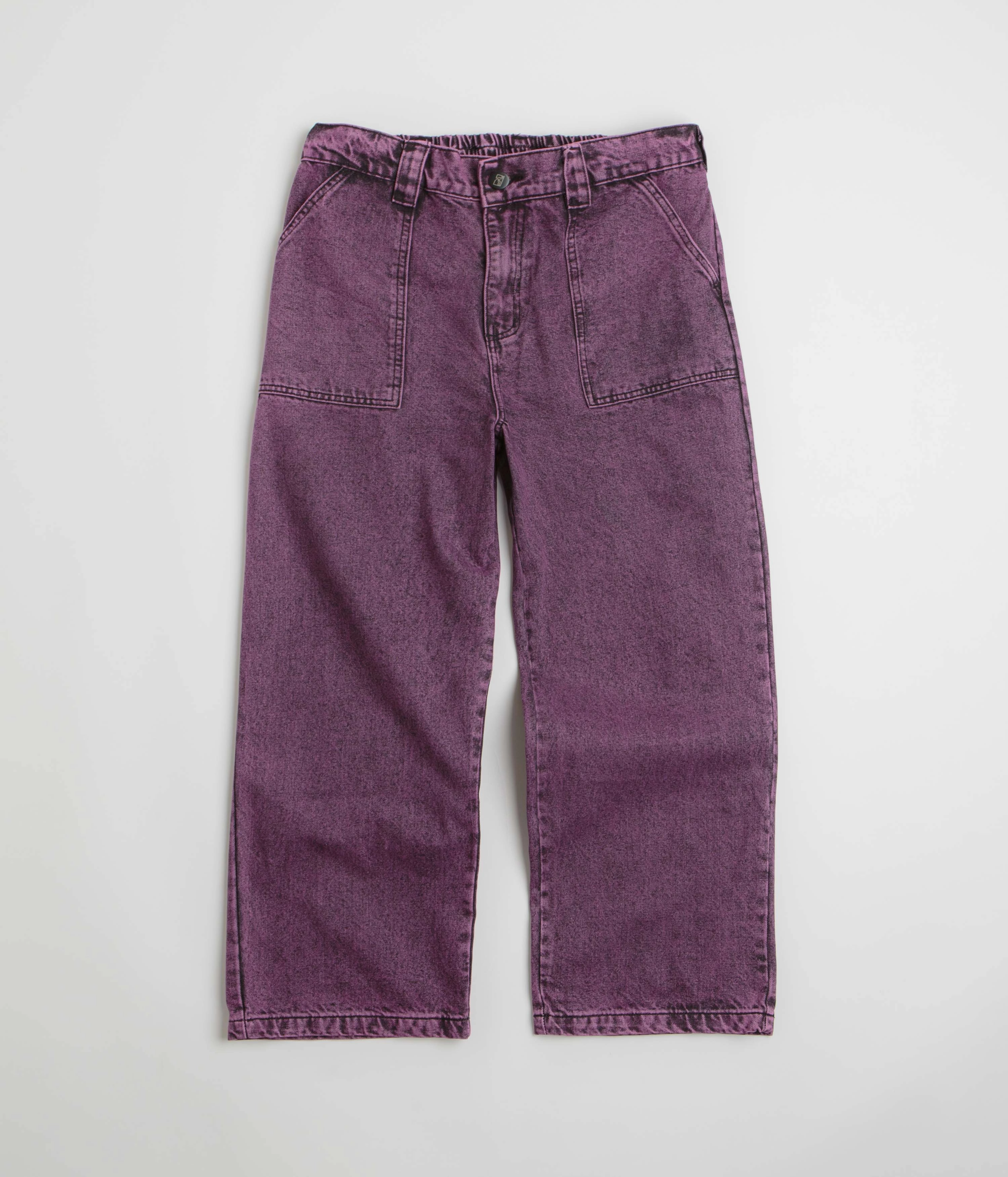 All Season Poetic Collective Painter Pants - Purple Acid Wash Denim