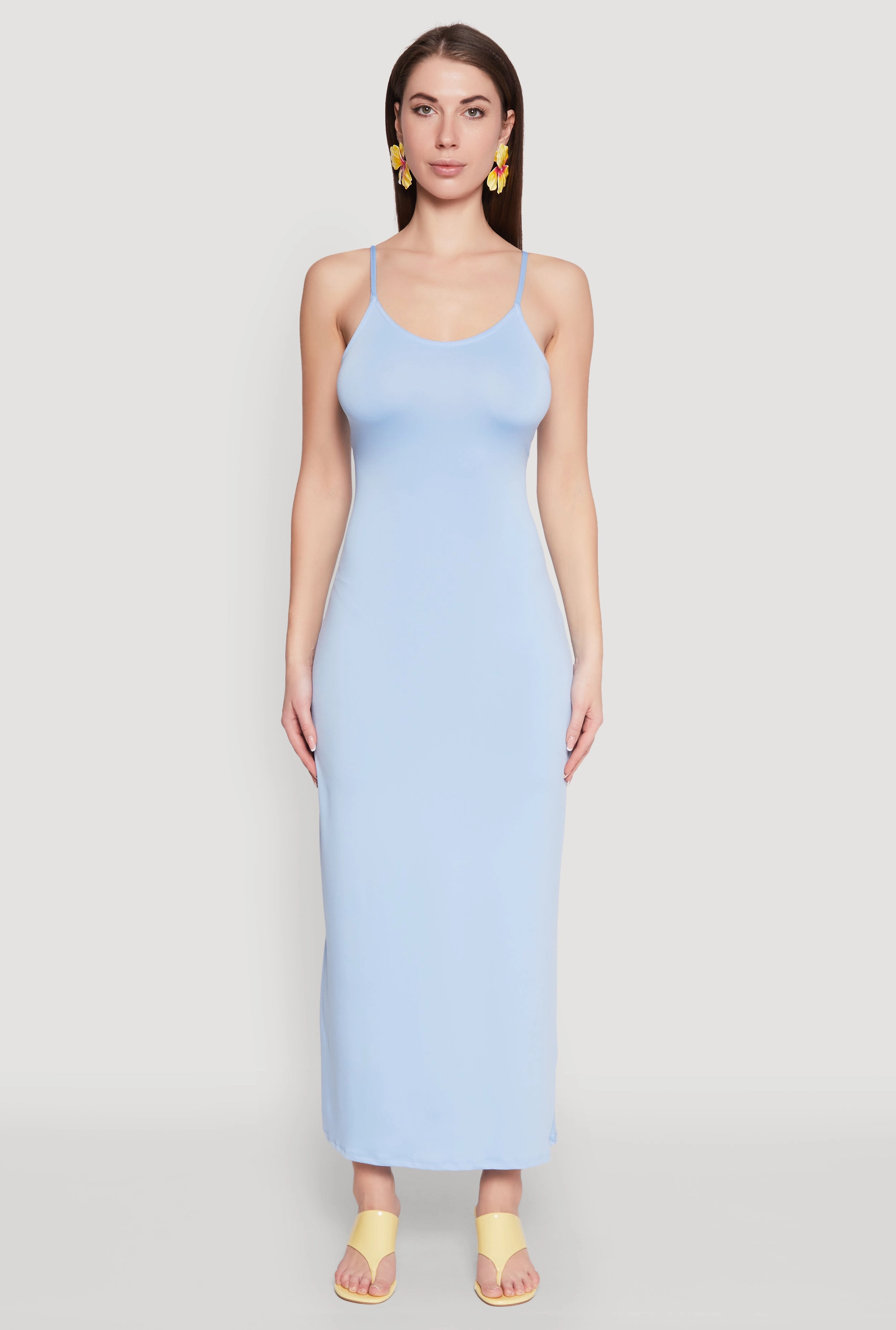 Elegant Comfort Effortless Elegance Scoop Neck Cami Maxi Dress