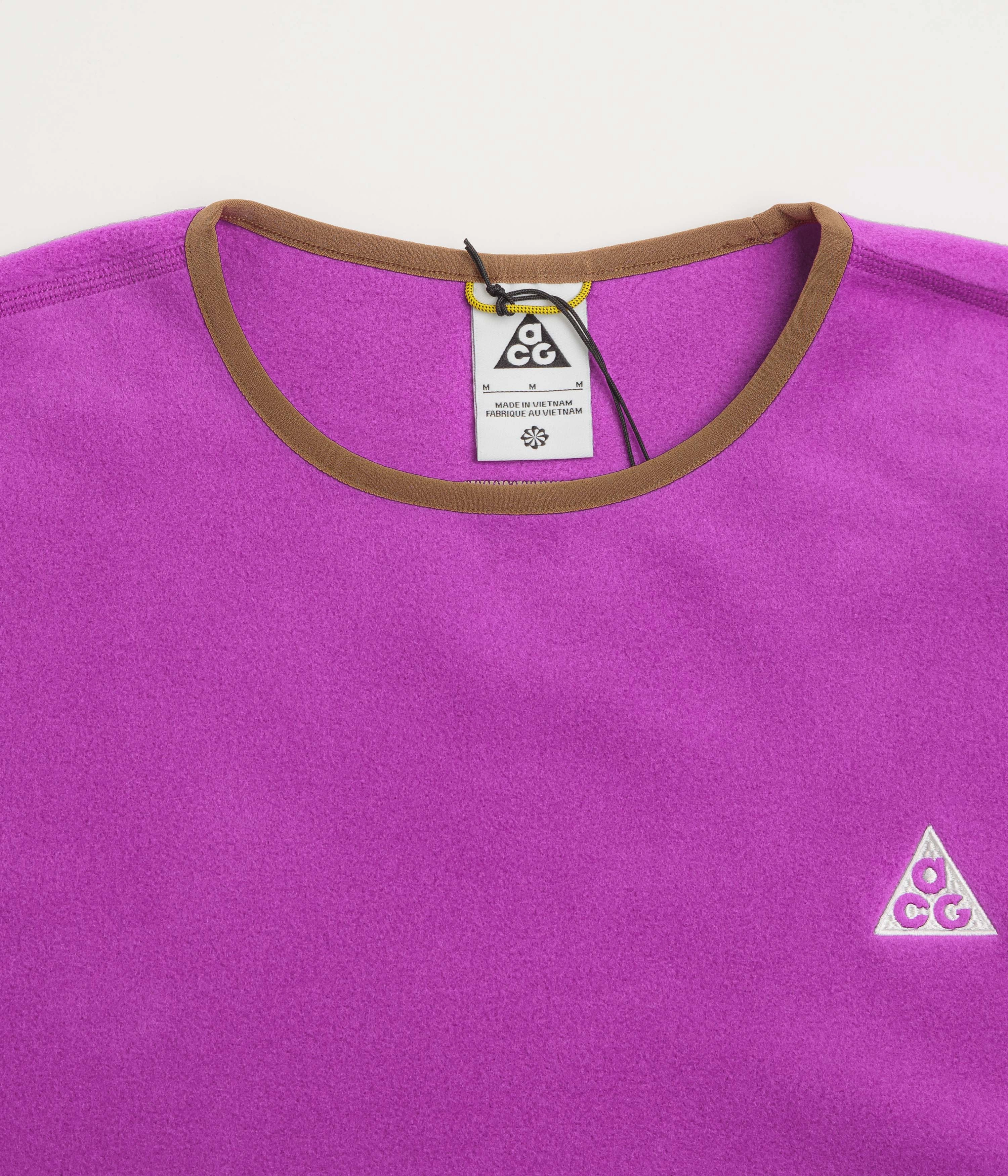 Nike ACG Wolf Tree Crewneck Sweatshirt  - Vivid Purple / Black / Summit White Classic Winter