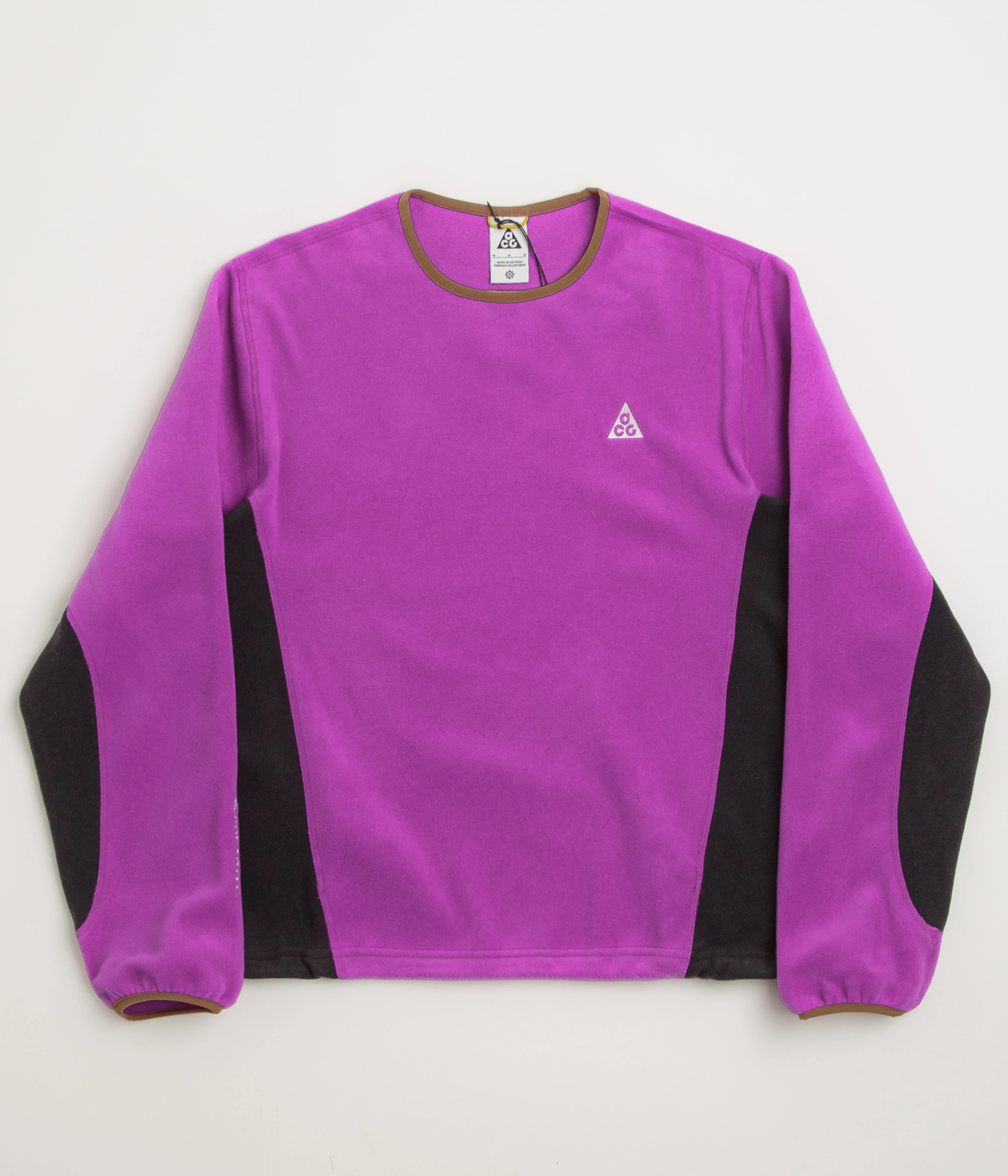Stylish Design Functional Fashion Nike ACG Wolf Tree Crewneck Sweatshirt  - Vivid Purple / Black / Summit White