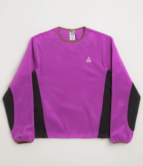 Stylish Design Functional Fashion Nike ACG Wolf Tree Crewneck Sweatshirt  - Vivid Purple / Black / Summit White