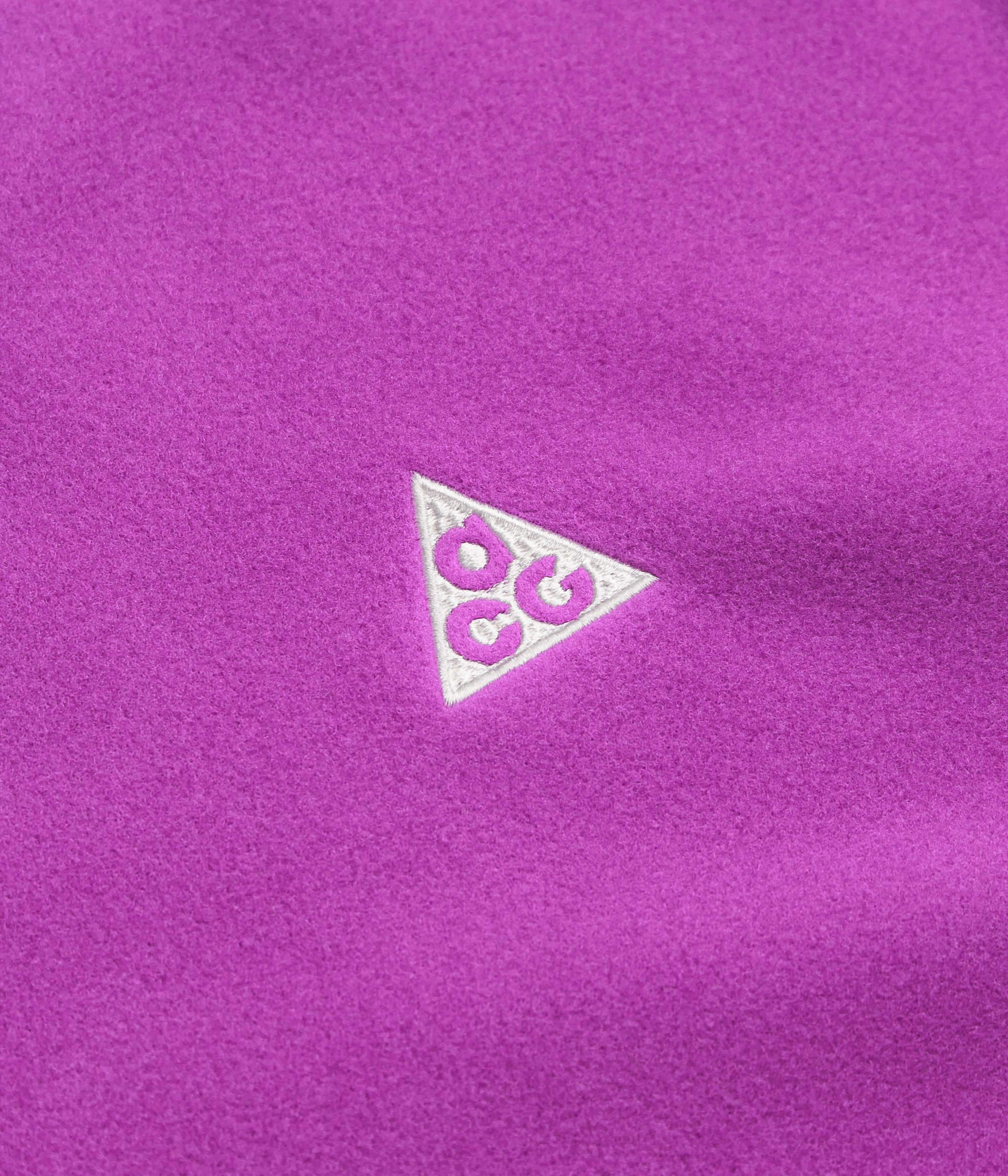 Sleek Knit Nike ACG Wolf Tree Crewneck Sweatshirt  - Vivid Purple / Black / Summit White