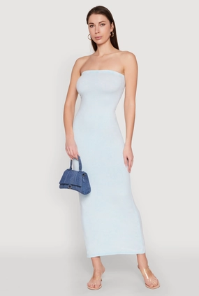 Daisy Mineral Wash Maxi Tube Dress Classic Fit