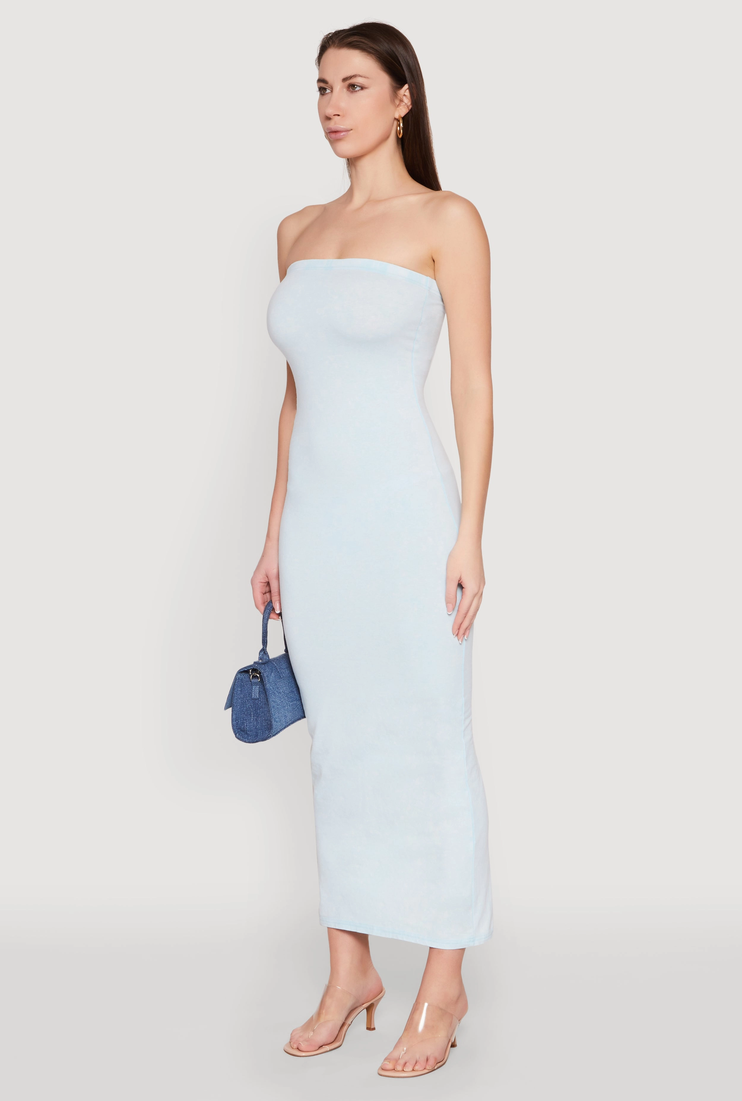 Daisy Mineral Wash Maxi Tube Dress Luxe Appeal