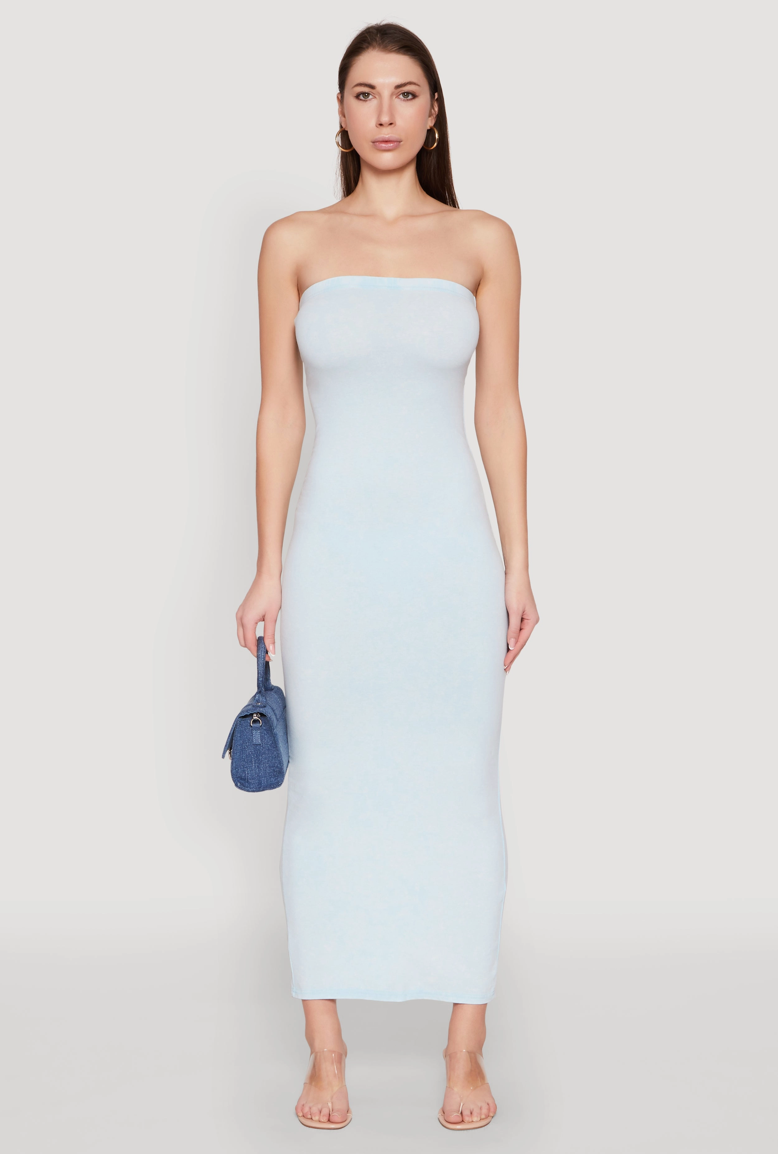 Daisy Mineral Wash Maxi Tube Dress Smooth Vibes Cool Drape