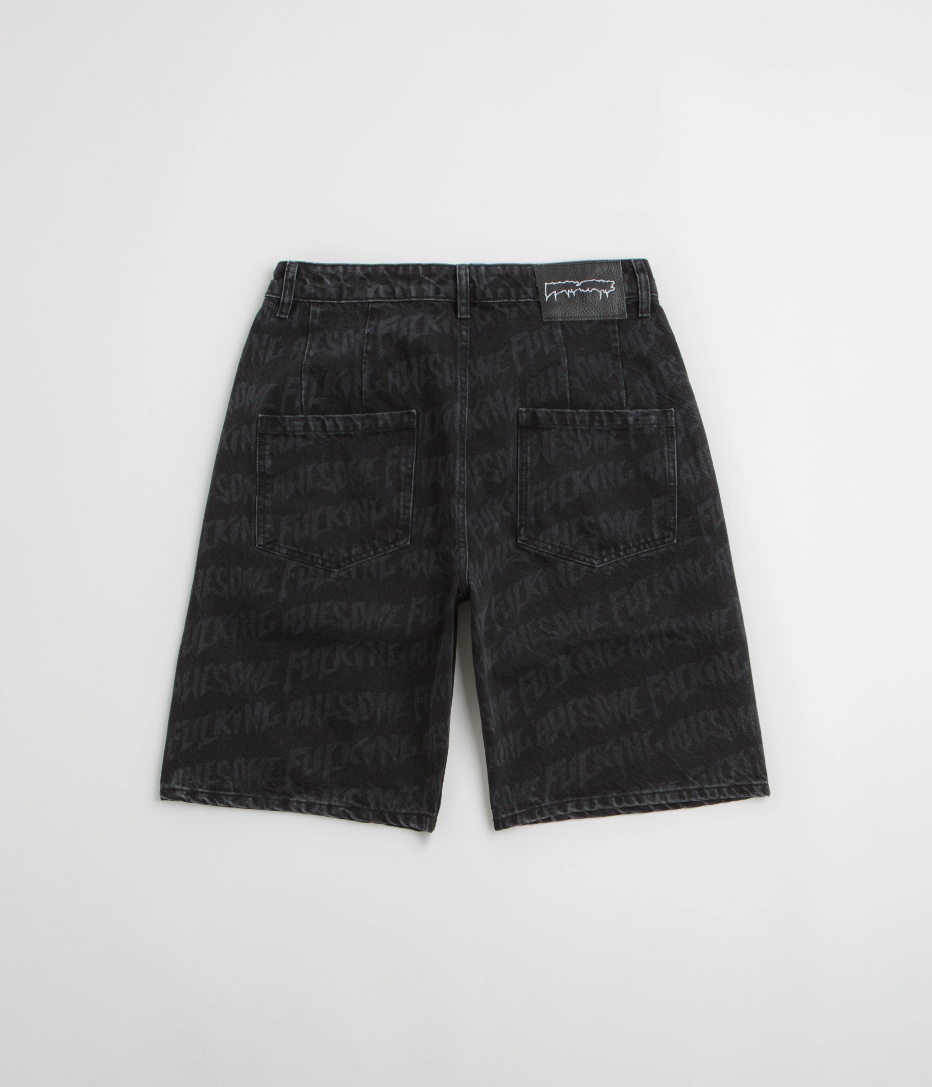 Fucking Awesome Baggy Pleated Denim Laser Shorts - Black FoldableDesign suit jacket