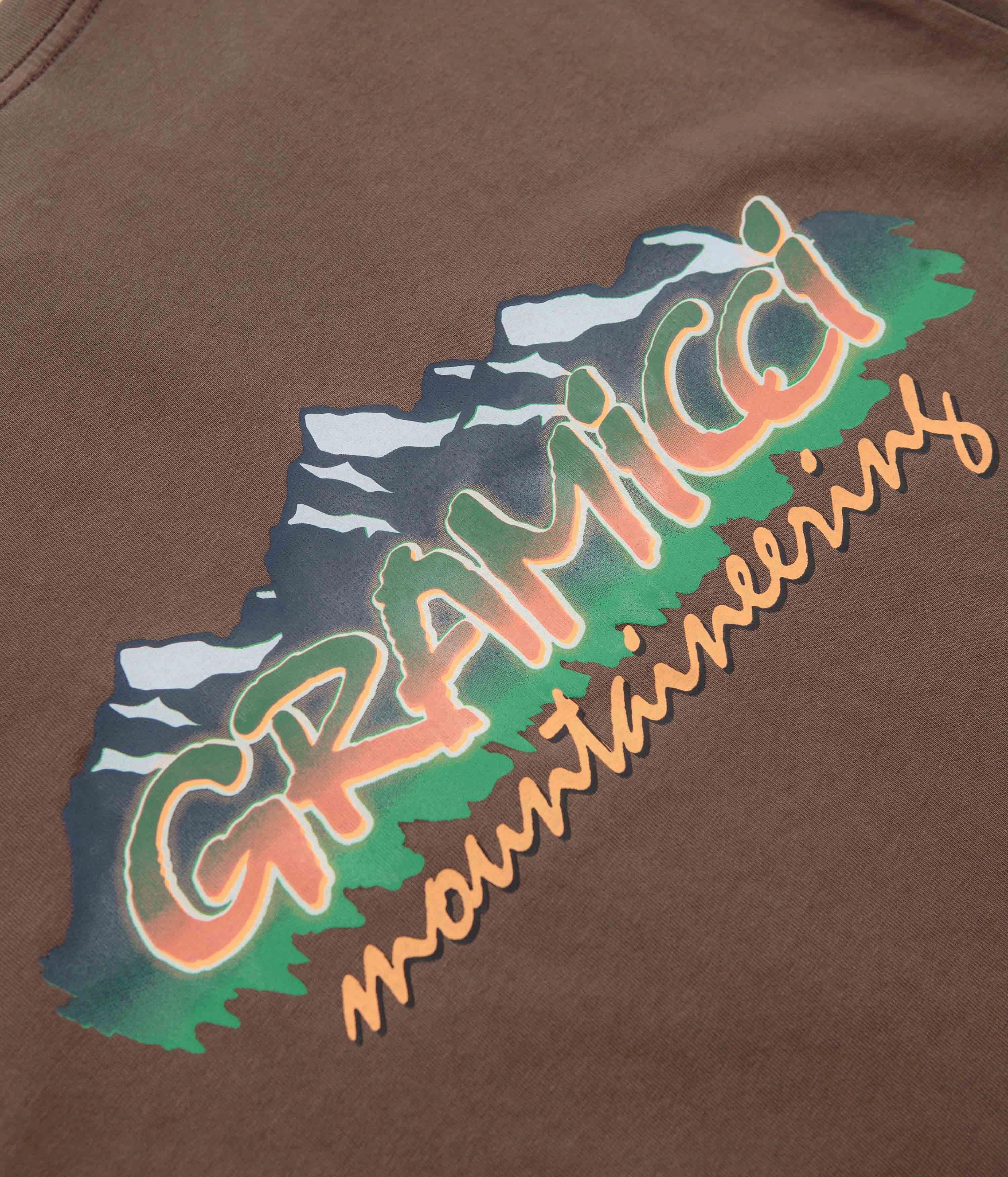 Animal print wildness Gramicci Mountaineering T-Shirt - Brown Pigment