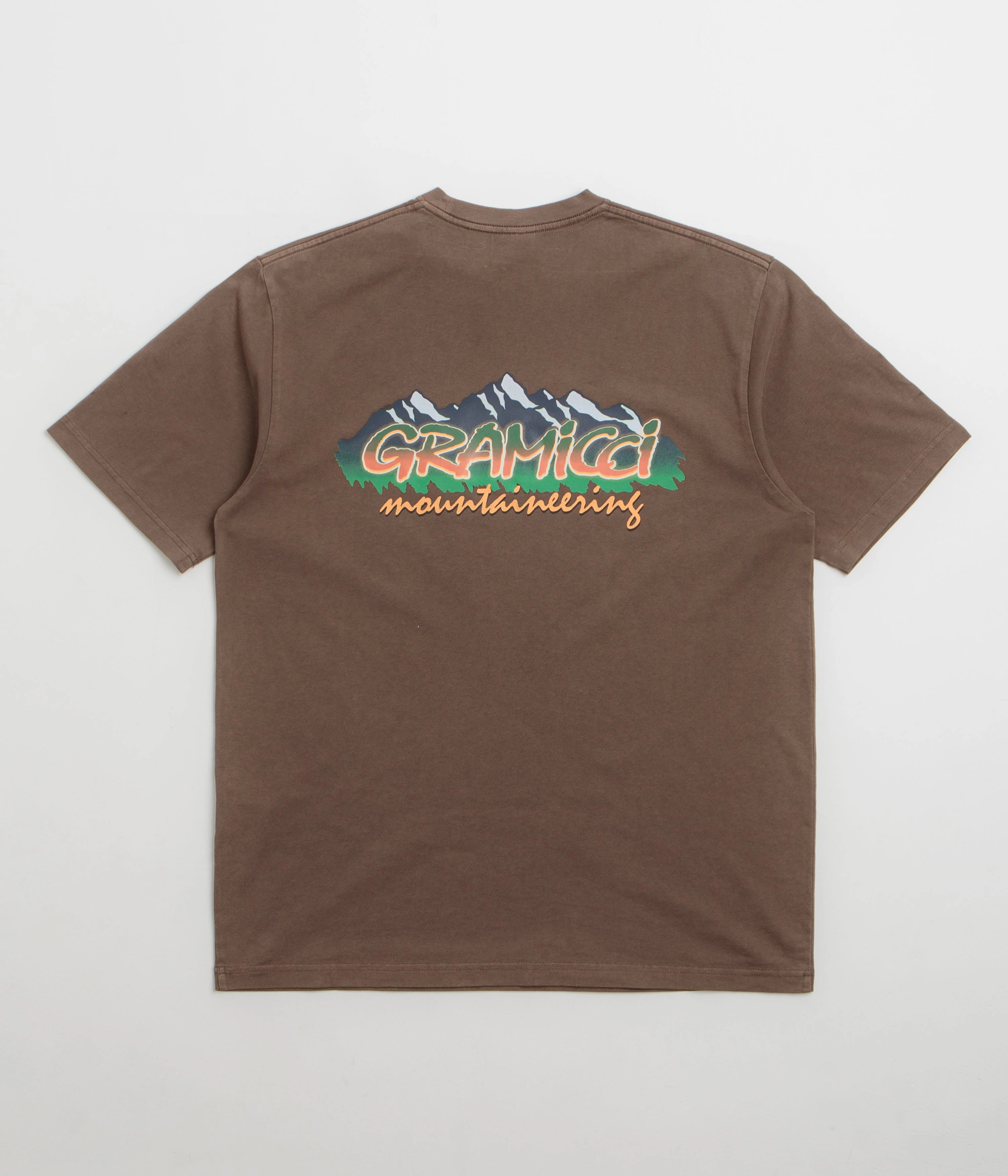 Eco Friendly Production Comfy Style Gramicci Mountaineering T-Shirt - Brown Pigment