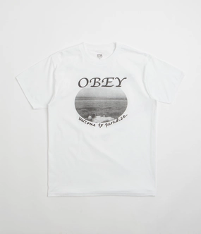 Obey Welcome To Paradise T-Shirt - White Tight fit sexiness Valentine's Day