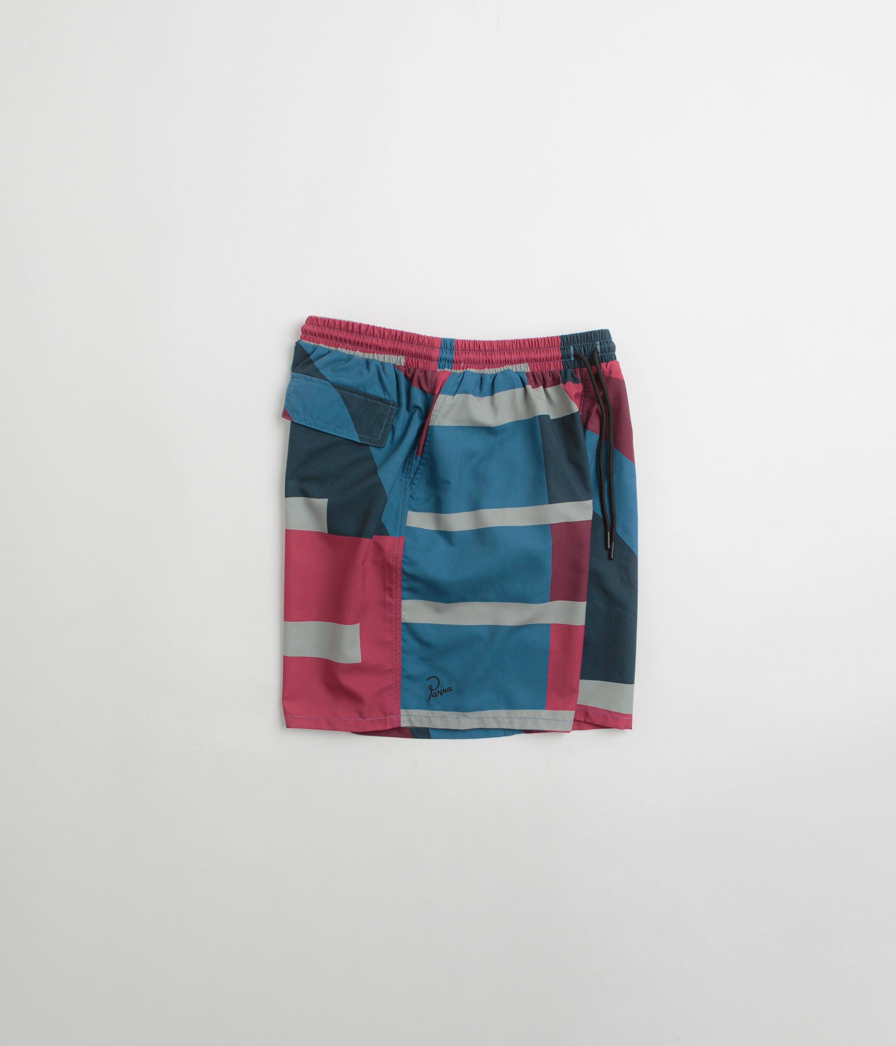 by Parra Vertical Forest Swim Shorts - Blue Convertible Length Value for Money