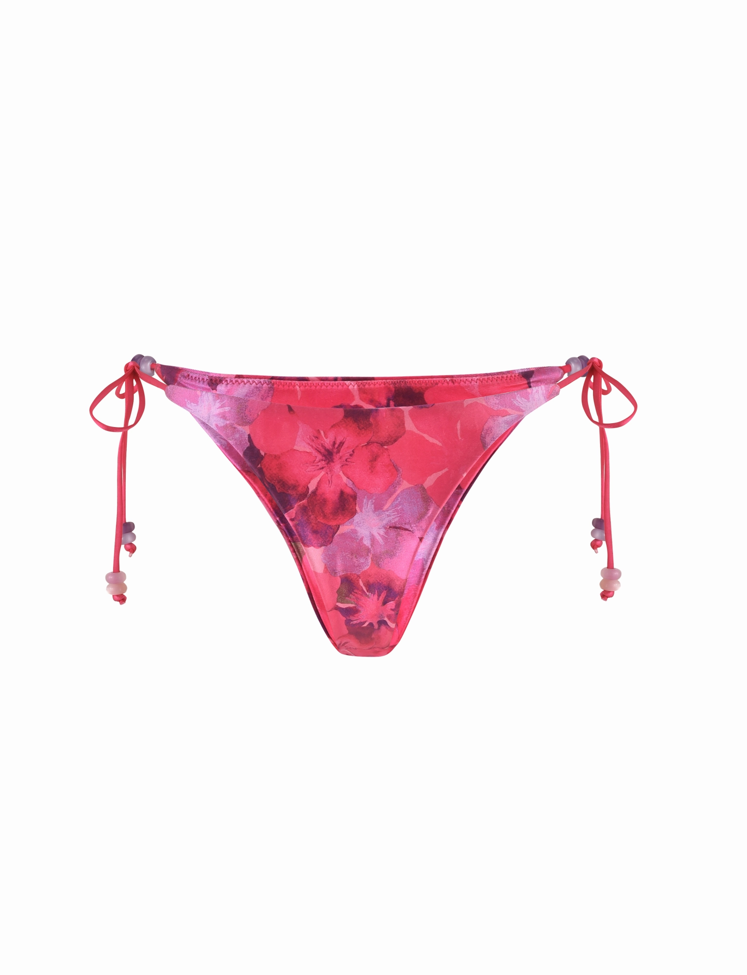 FINLEA BIKINI BOTTOM - PINK : HIBISCUS Lightweight Webbing