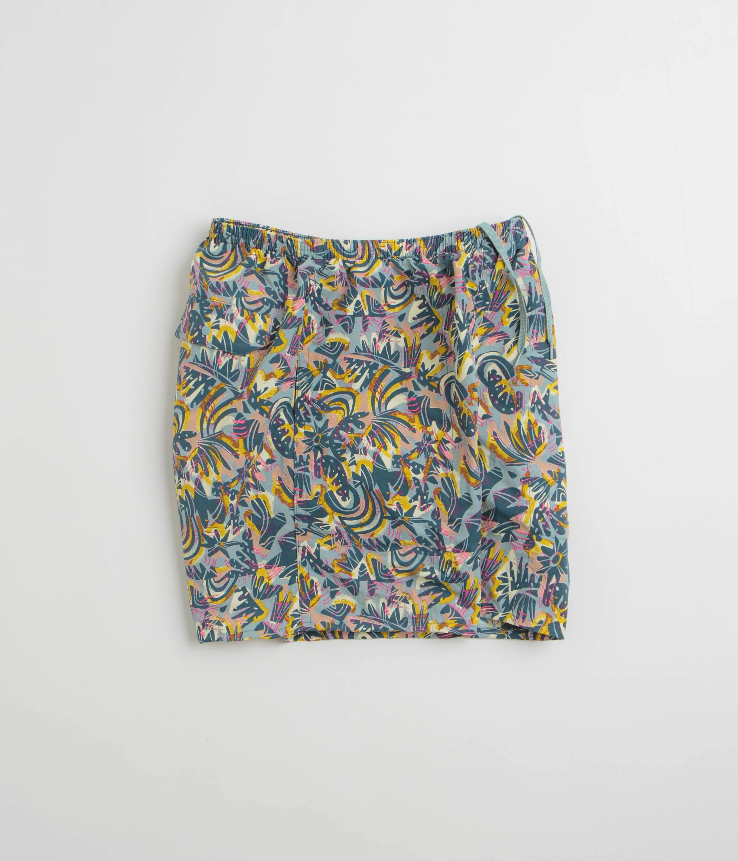 Patagonia Baggies Longs 7" Shorts - Wild Botanist: Tidal Teal Wind Resistant Panels