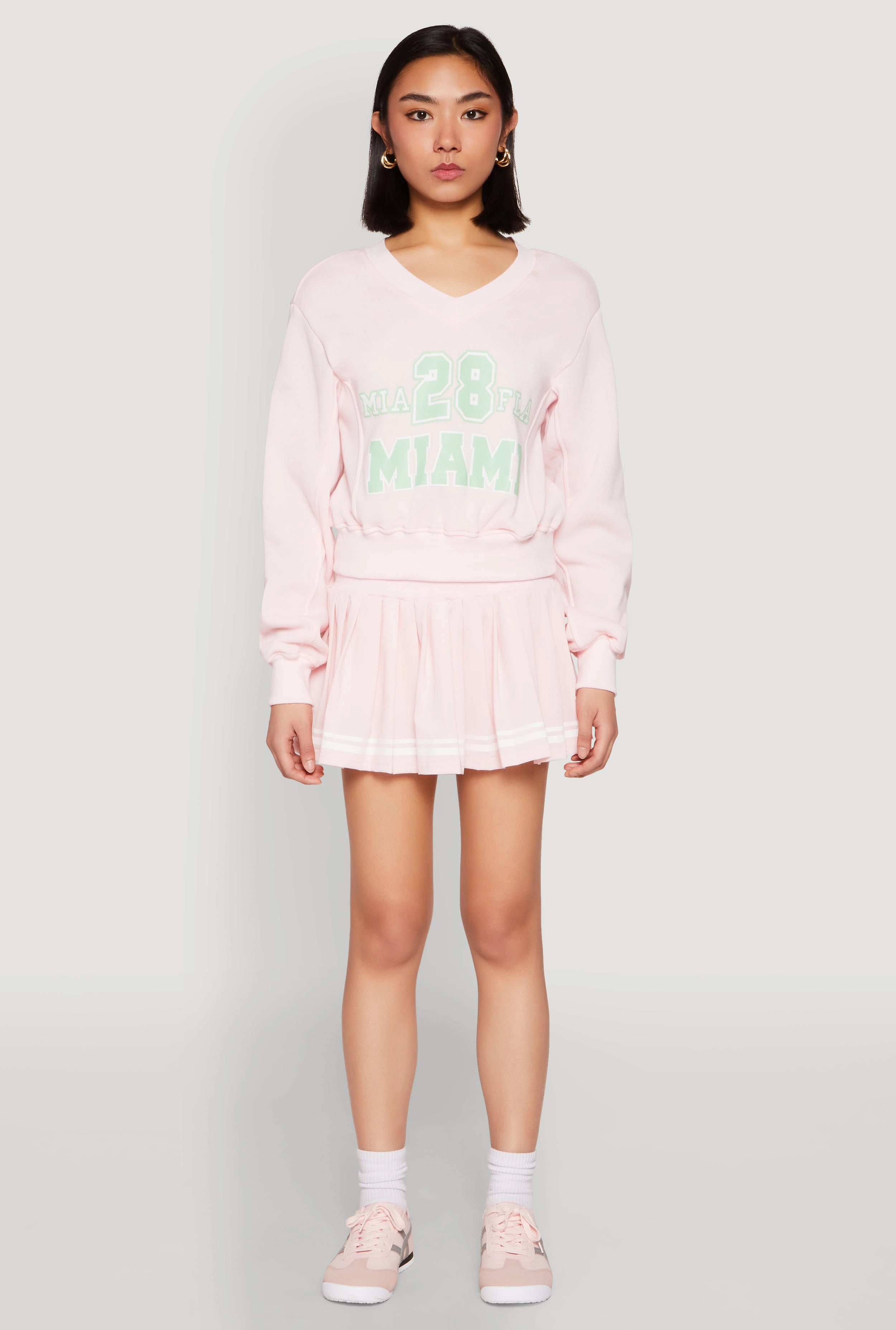 High Waisted Varsity Stripe Skort Mood Dressing Classic Touch