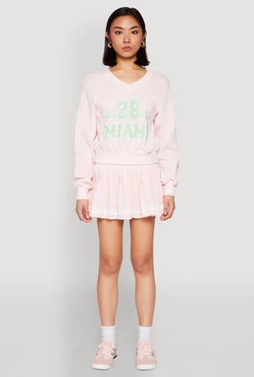 High Waisted Varsity Stripe Skort Mood Dressing Classic Touch