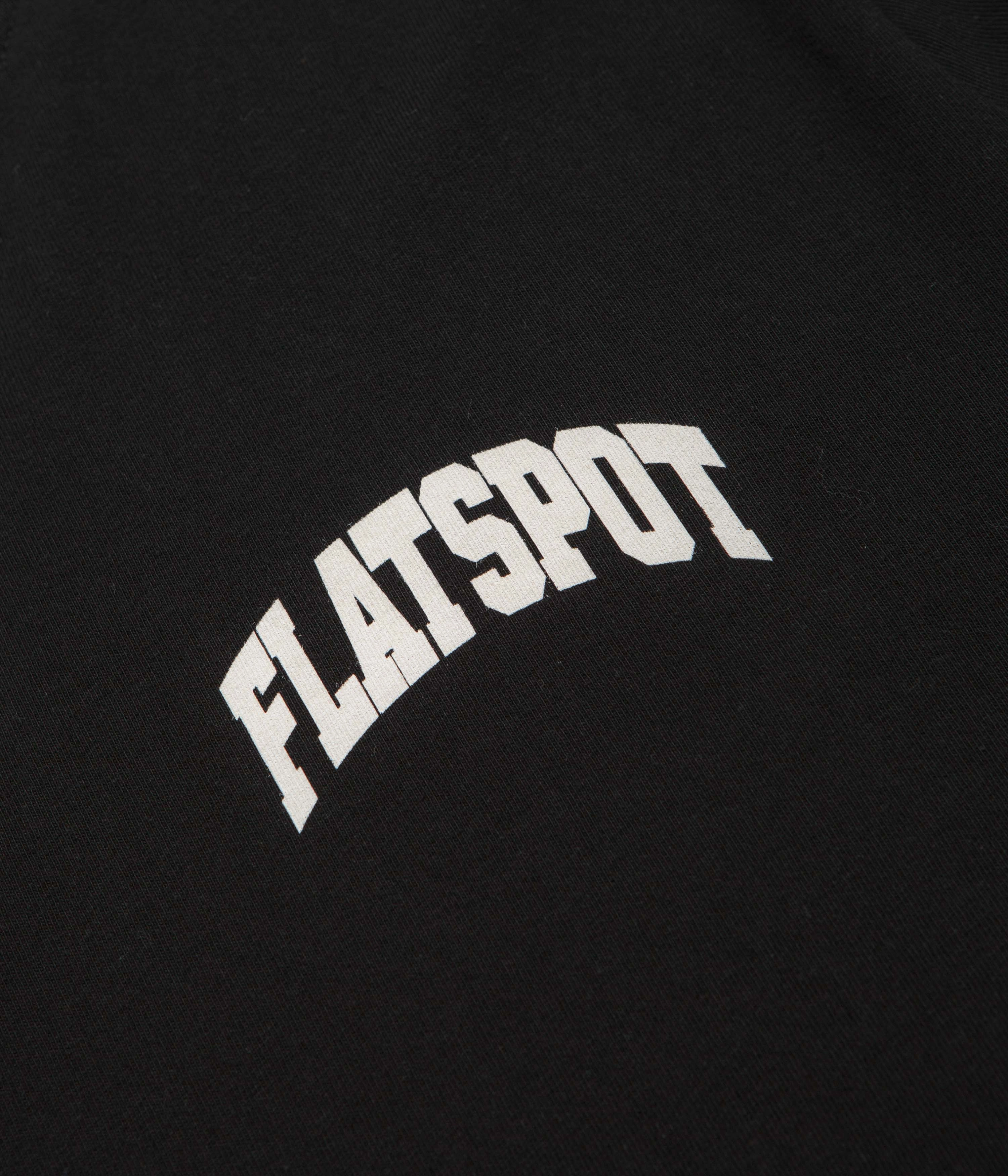 flatspot Collegiate T-Shirt - Black Comfort Wearable Natural Fiber Blend