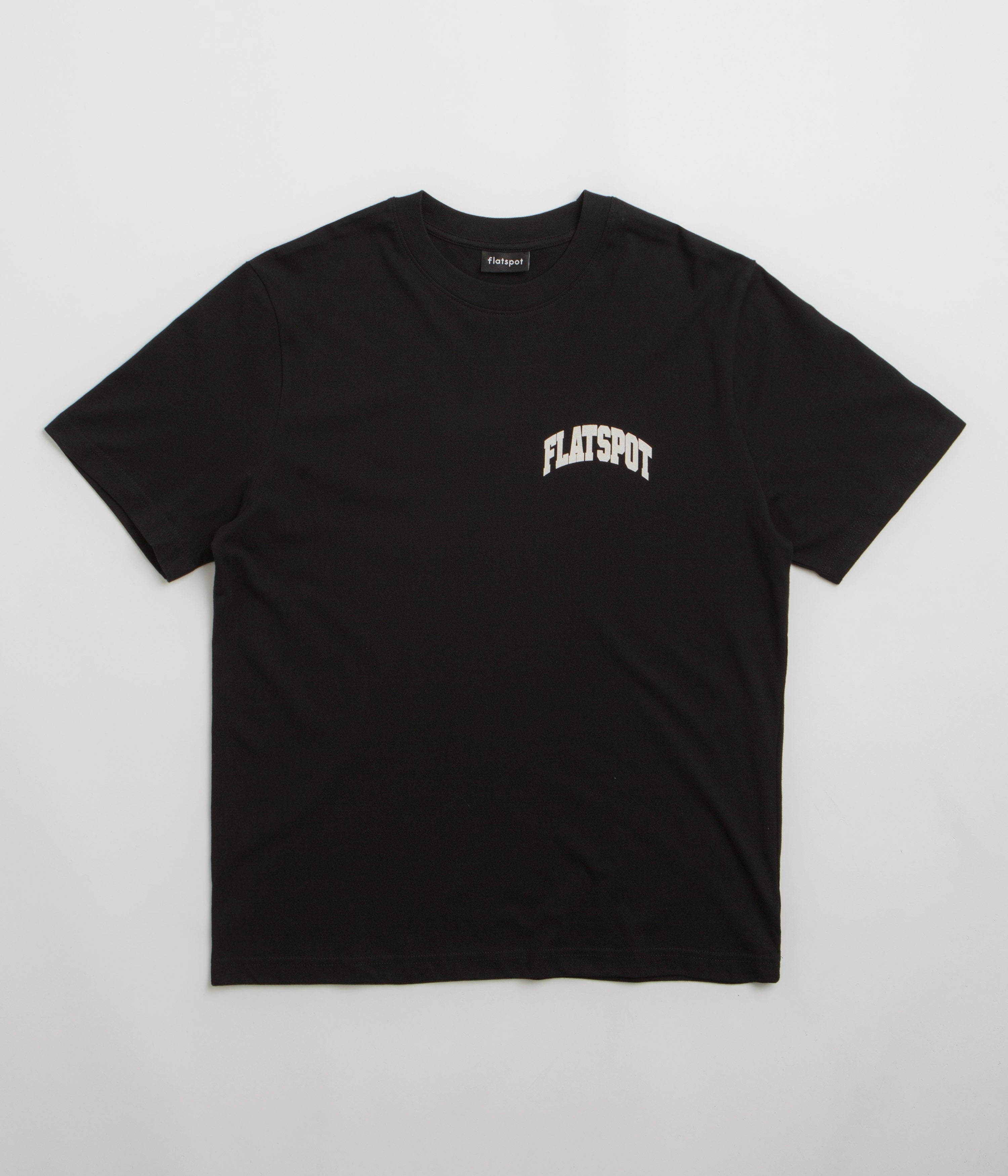 flatspot Collegiate T-Shirt - Black Basic Comfort Street Casual Look