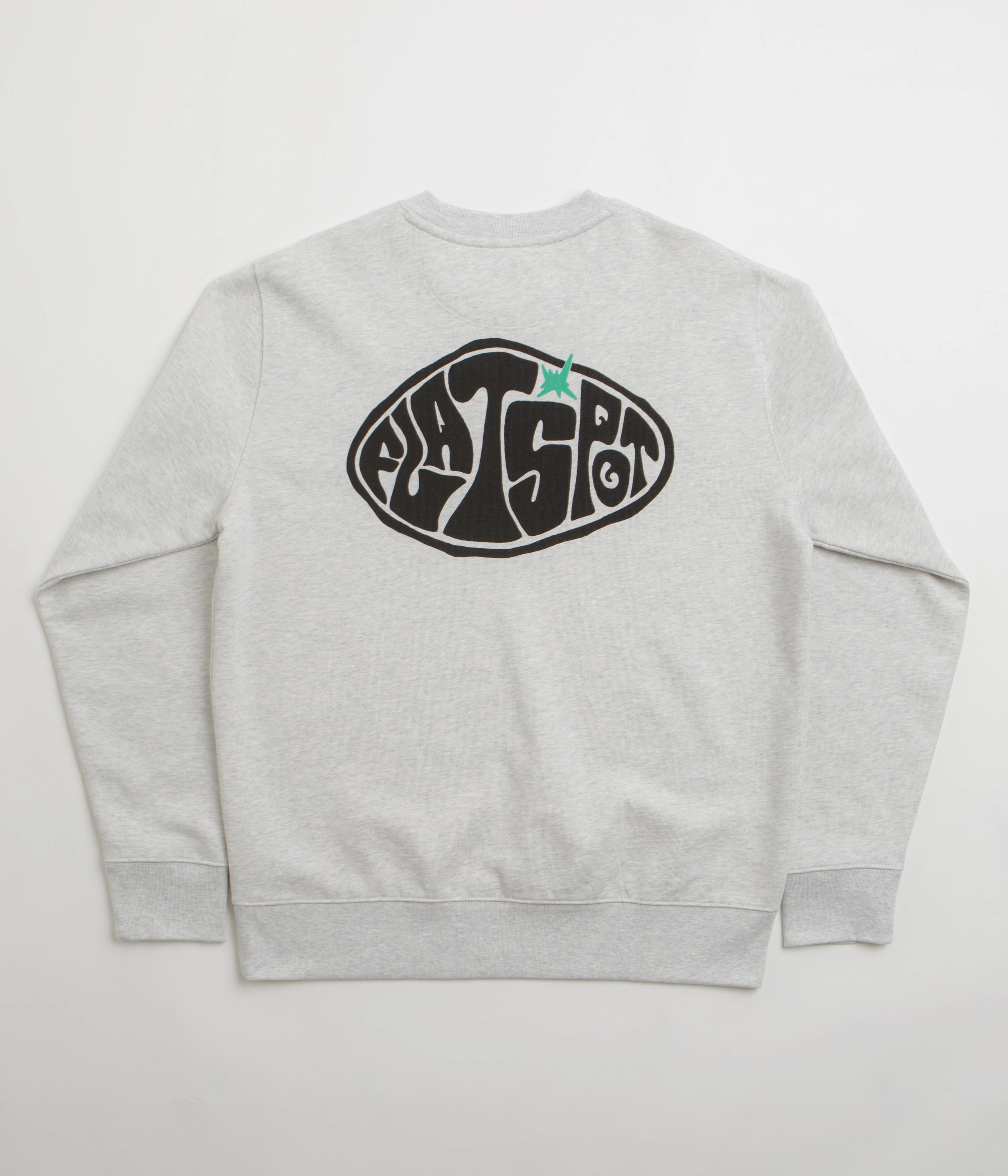 Cozy Comfort Breathable Knit Wear flatspot Hole Crewneck Sweatshirt - Cool Heather Grey