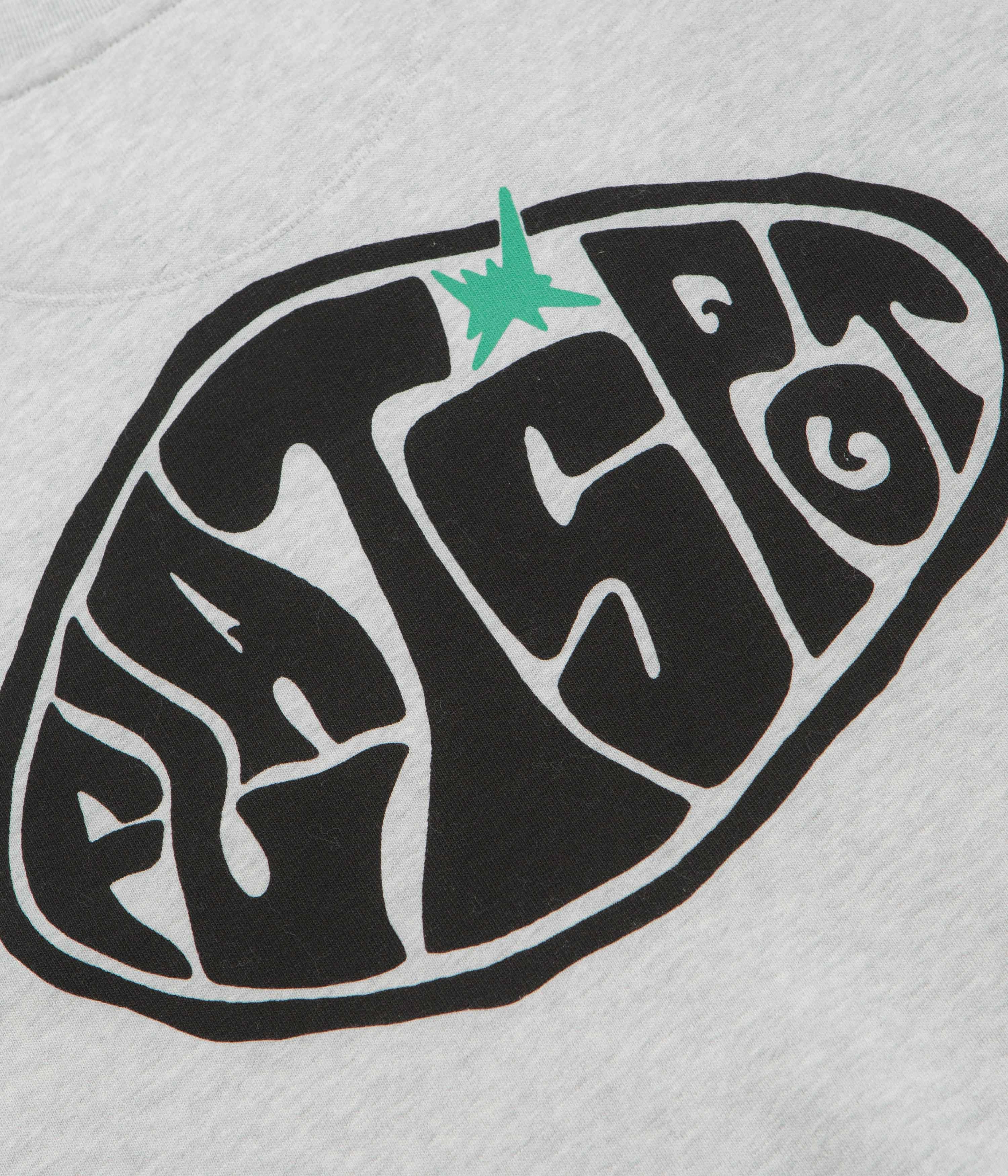 flatspot Hole Crewneck Sweatshirt - Cool Heather Grey Colorfast Technology Chilly Chic