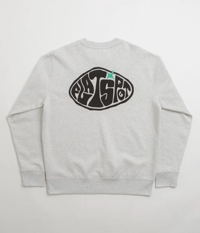 Cozy Comfort Breathable Knit Wear flatspot Hole Crewneck Sweatshirt - Cool Heather Grey