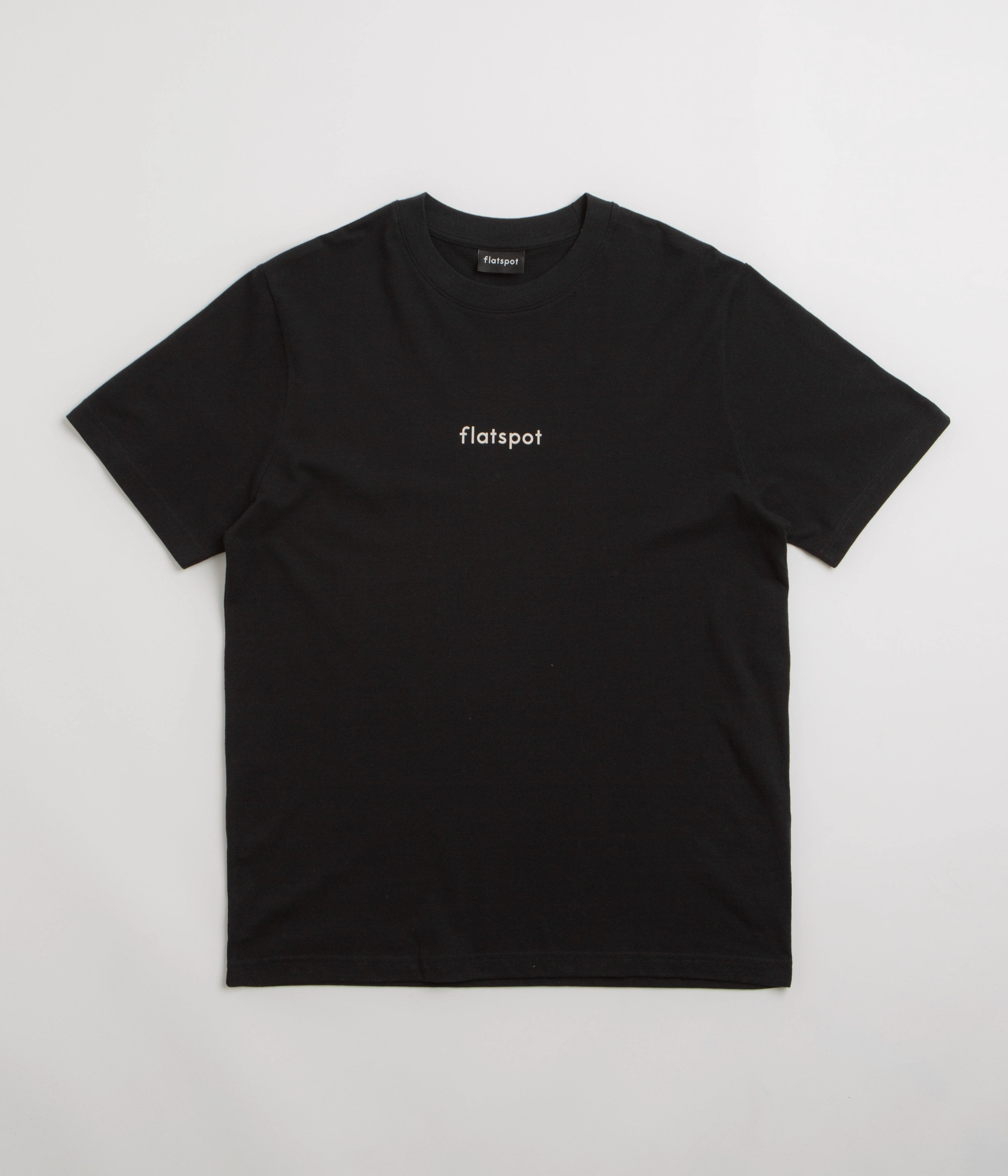 flatspot Lowercase Logo T-Shirt - Black ComfortFirst Formal Elegance