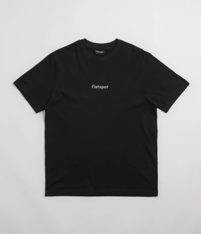 flatspot Lowercase Logo T-Shirt - Black ComfortFirst Formal Elegance