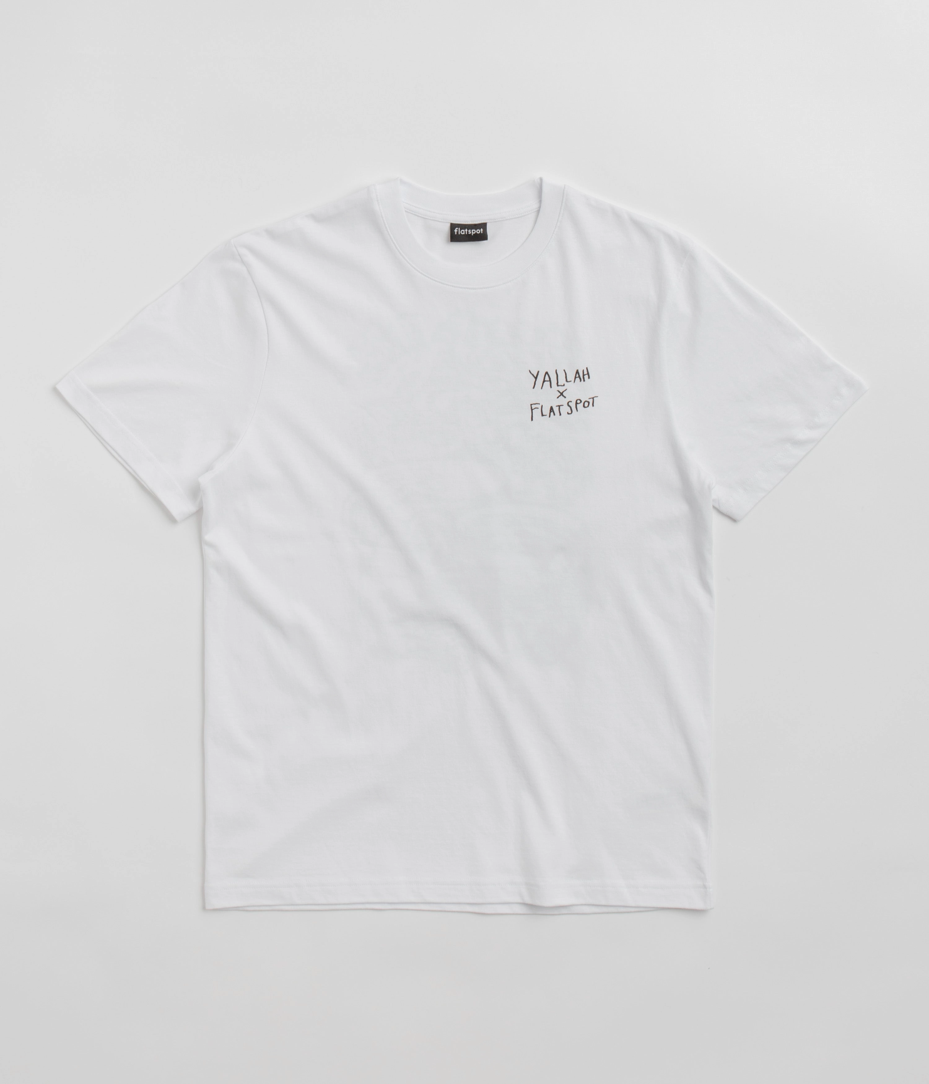 Comfortable texture flatspot x Yallah T-Shirt - White