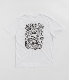 Street Trend Look Tubular Knit Structure flatspot x Yallah T-Shirt - White