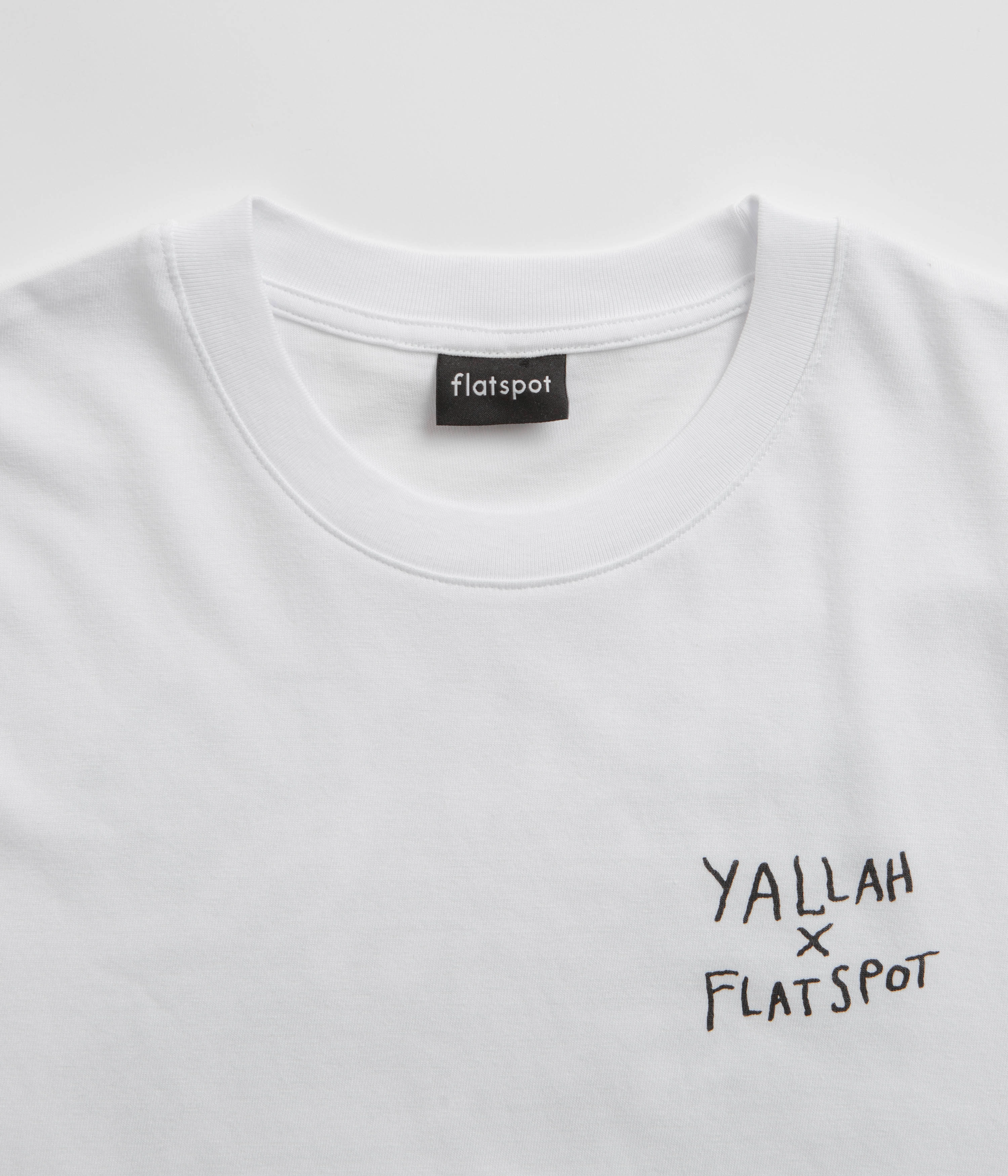 flatspot x Yallah T-Shirt - White Anti microbial coating