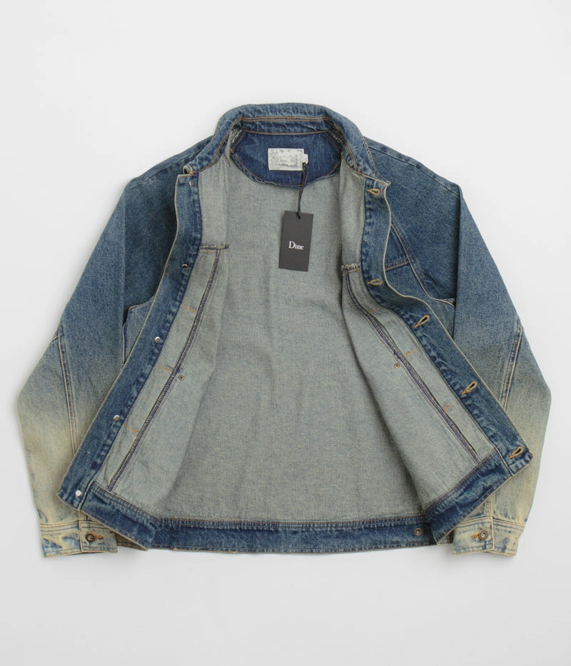 Mesh Ventilation Panels Thermal Lining Dime Denim Jacket - Dipped Sandblasted Indigo
