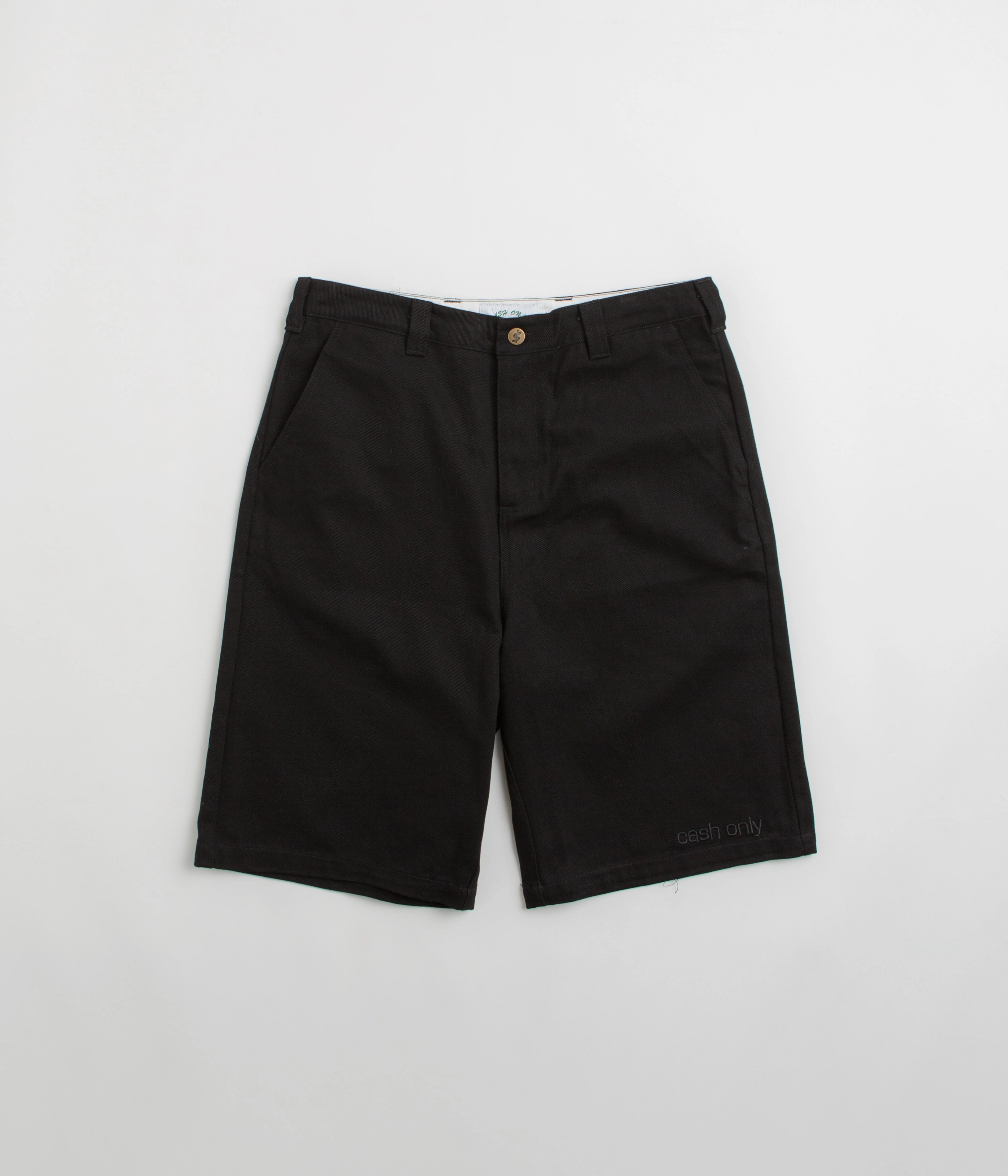 Cash Only Halfway Shorts - Black Sleek Stretch