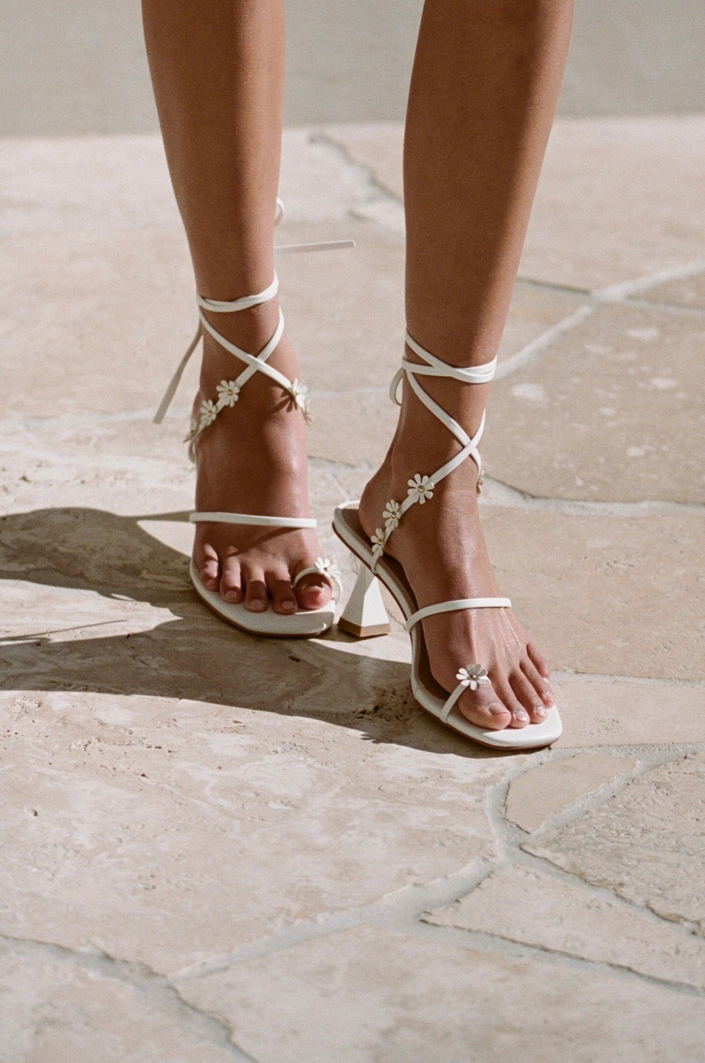 Bobbi Heels - White Soft Interior Vegan Heels