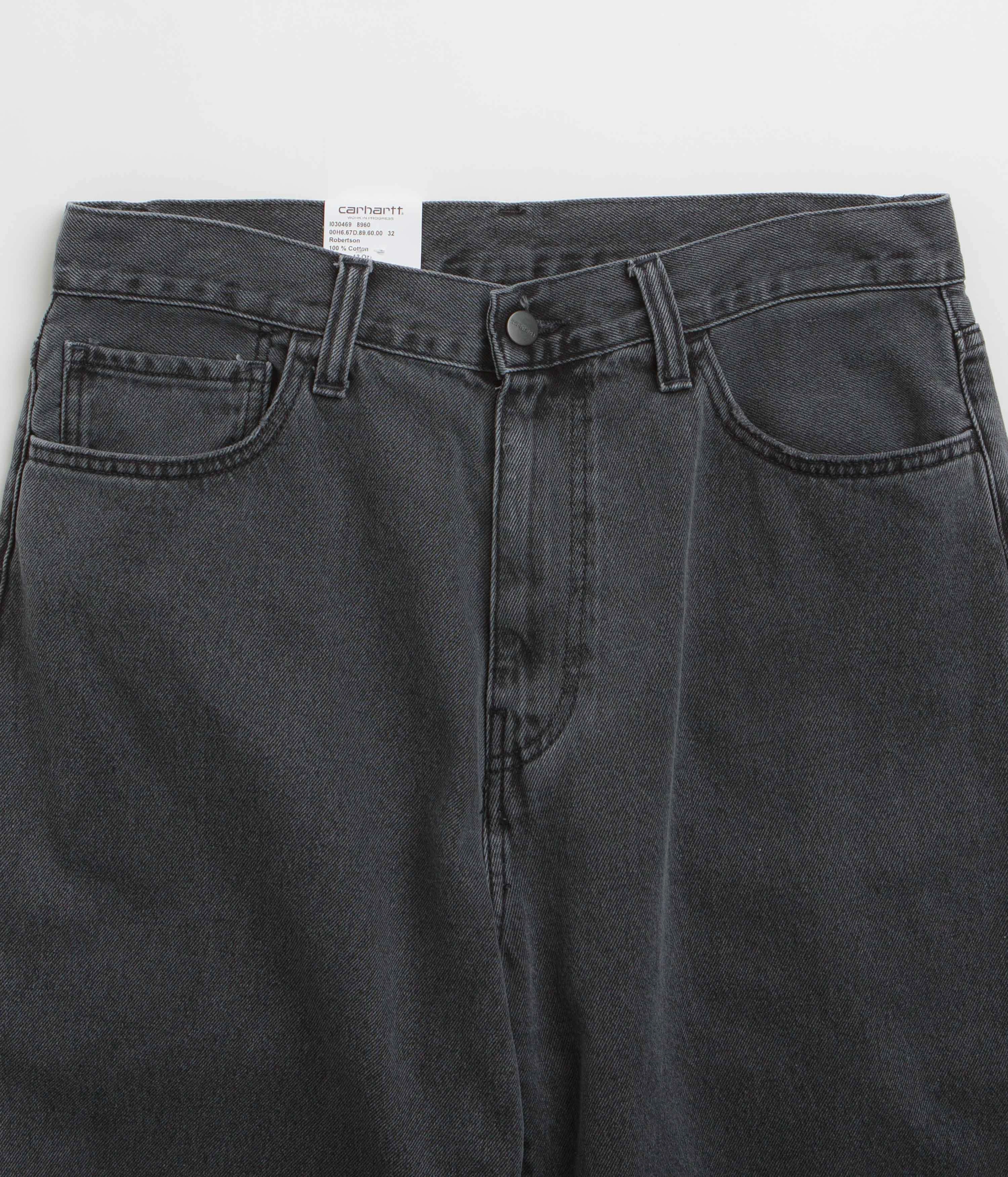 LaserCutEdging Carhartt Landon Shorts - Black Heavy Stone Wash