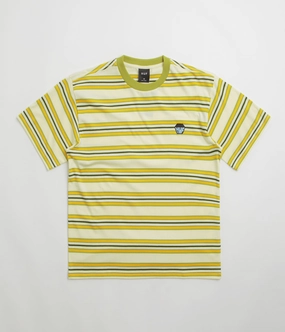 Anti Bacterial Treatment Cozy Comfort HUF Big Block Stripe T-Shirt - Pale Yellow