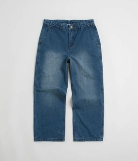 Perfect Comfort Butter Goods Denim Work Pants - Distressed Indigo