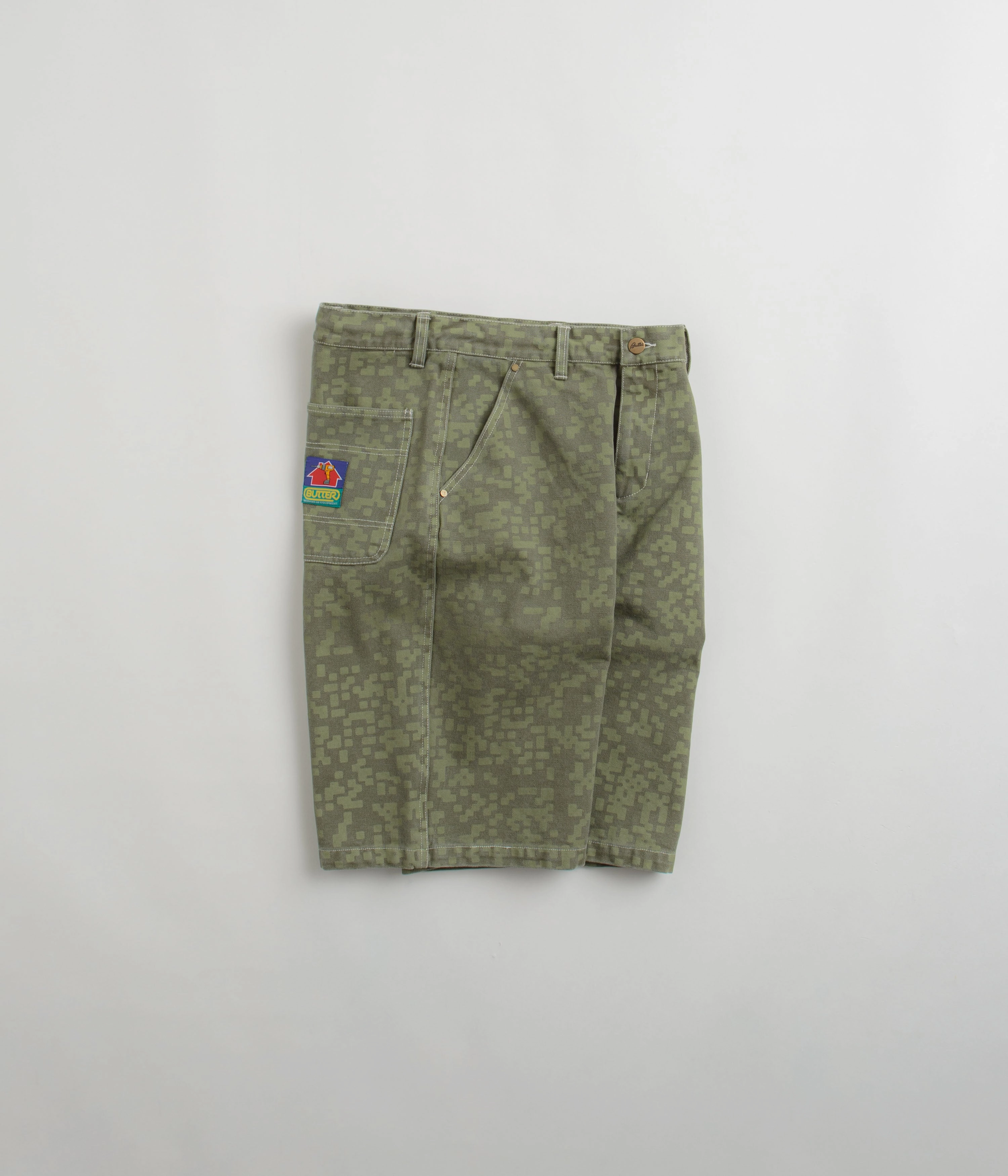 Zero Irritation Tags Freestyle Comfort Butter Goods Work Shorts - Army
