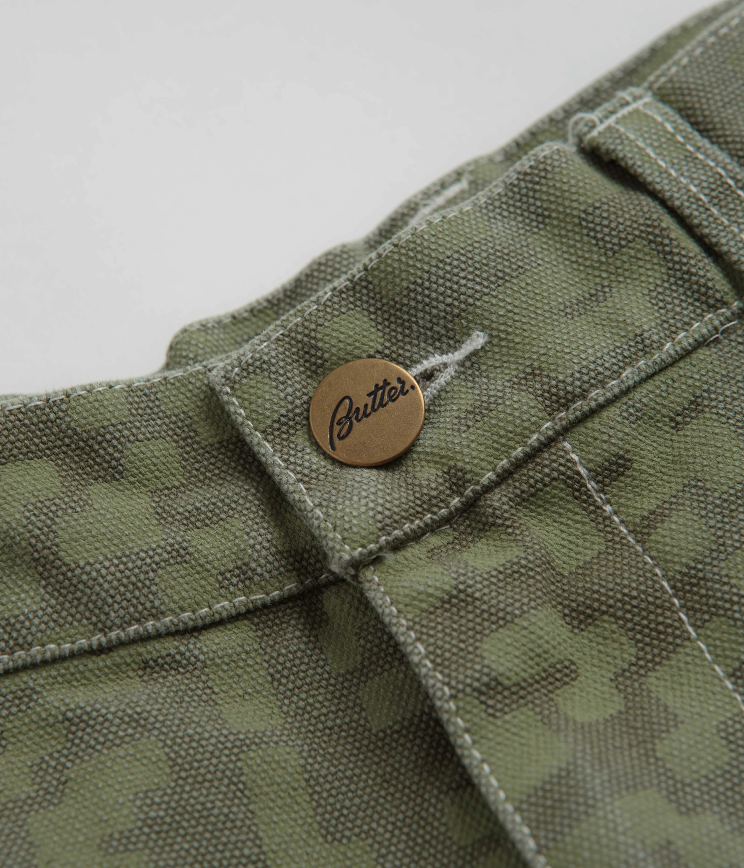 Butter Goods Work Shorts - Army surf wear Clean Stretch