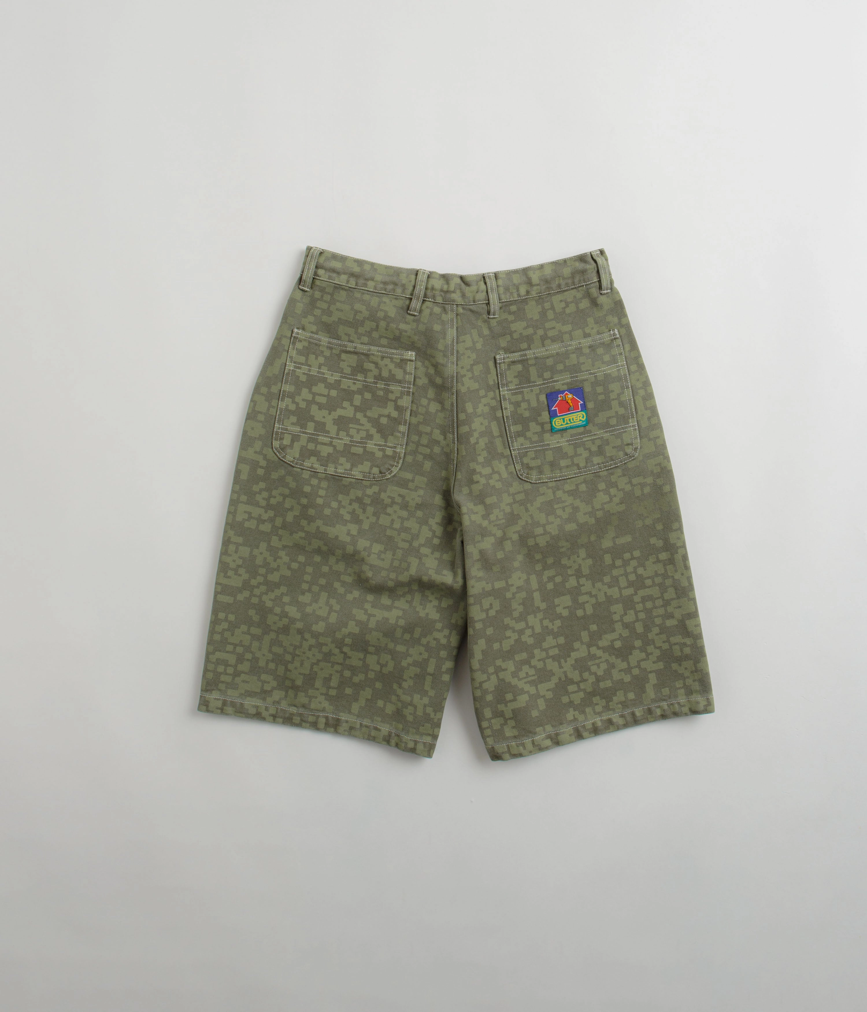 Butter Goods Work Shorts - Army Seamless Integration