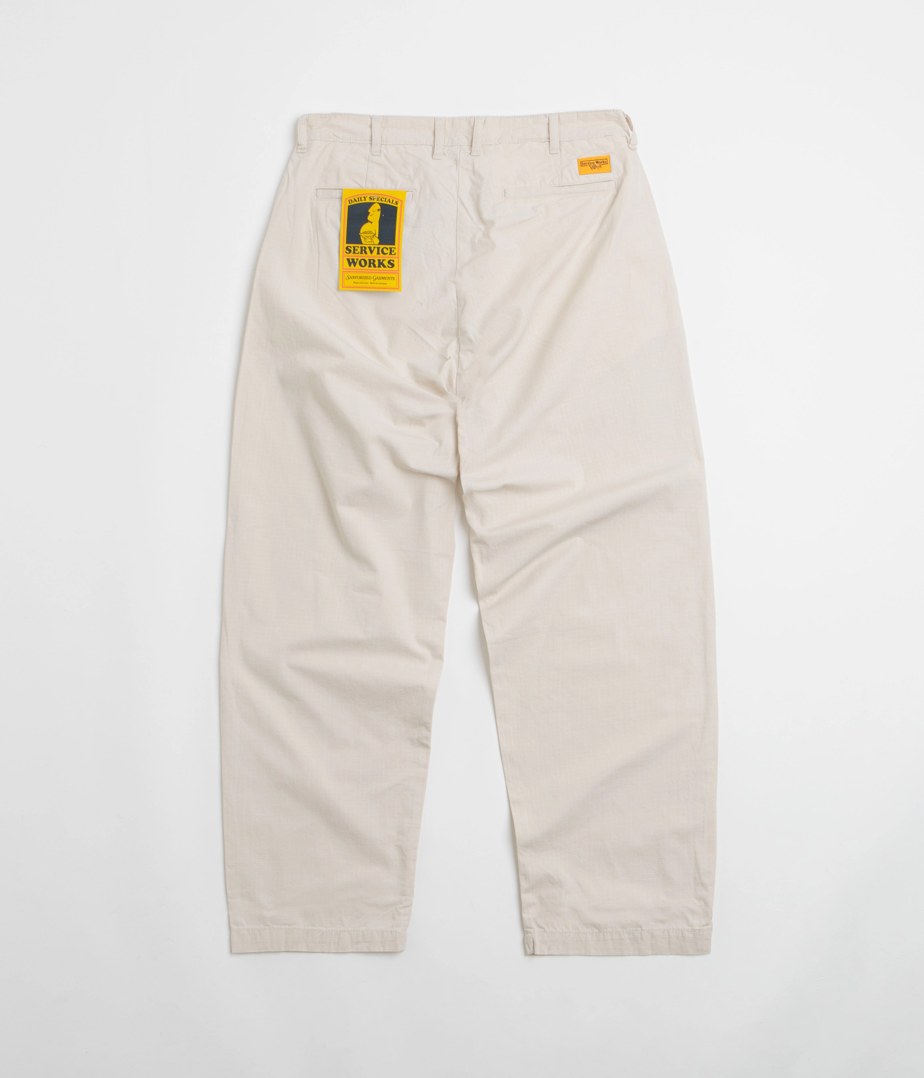 Service Works Ripstop Part Timer Pants - Bone Packable design Travel Comfort