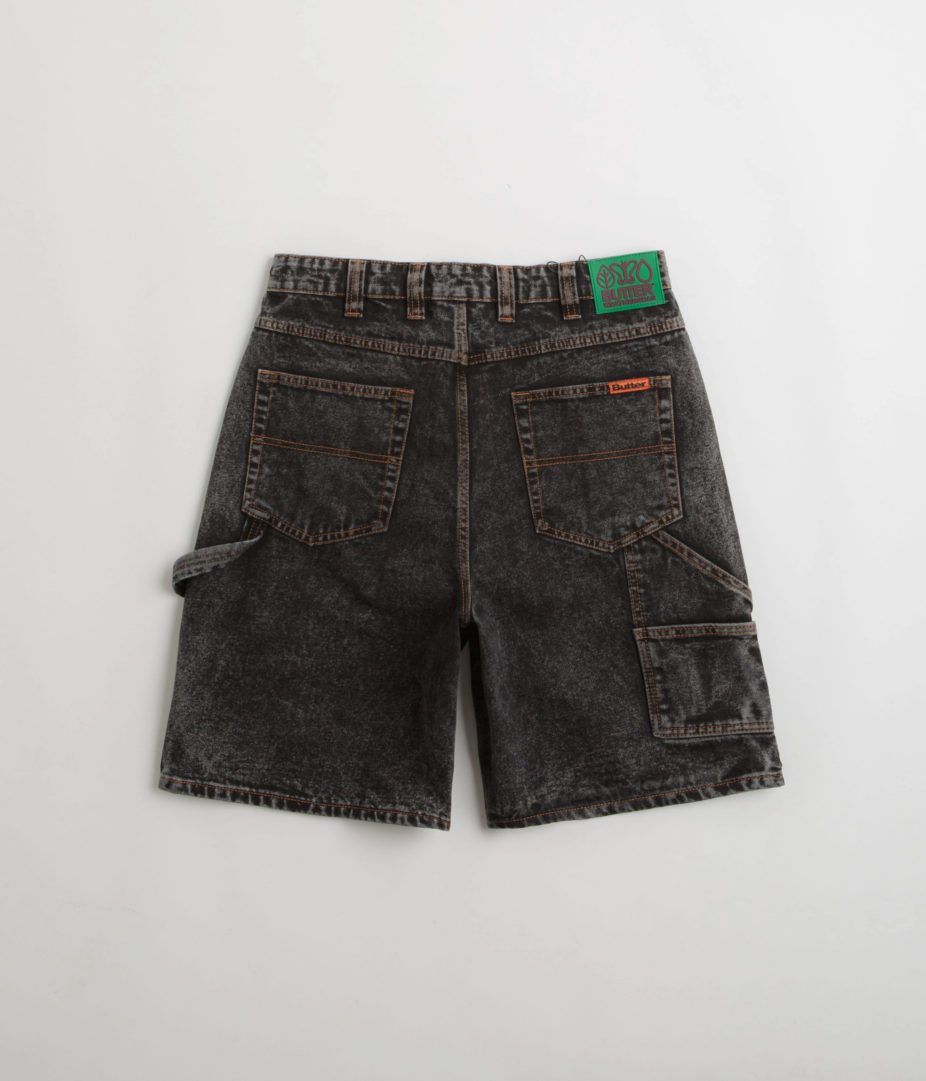 Butter Goods Weathergear Denim Shorts - Gunmetal Anti Cling Technology QuickAdjustStraps