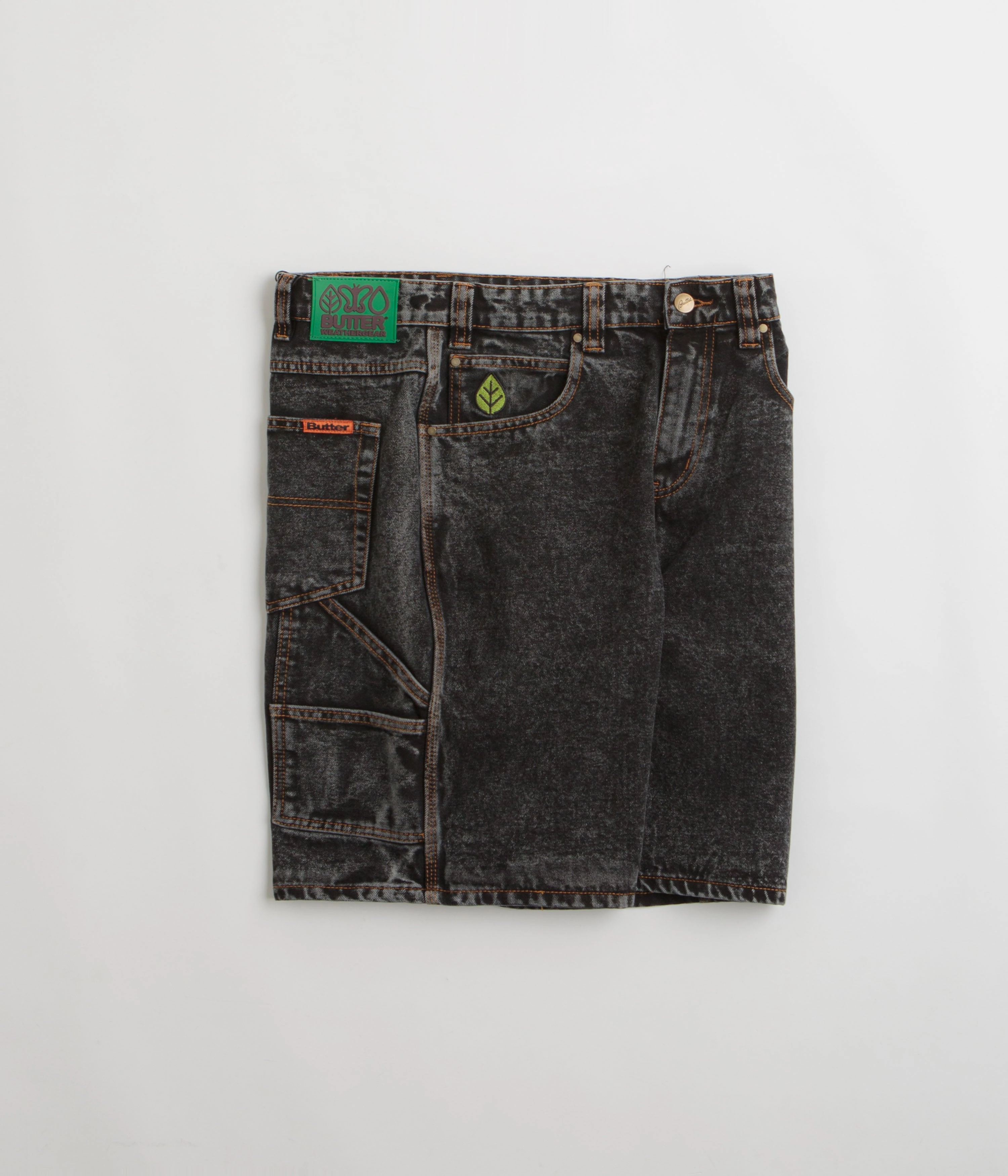 Quick Layer Butter Goods Weathergear Denim Shorts - Gunmetal